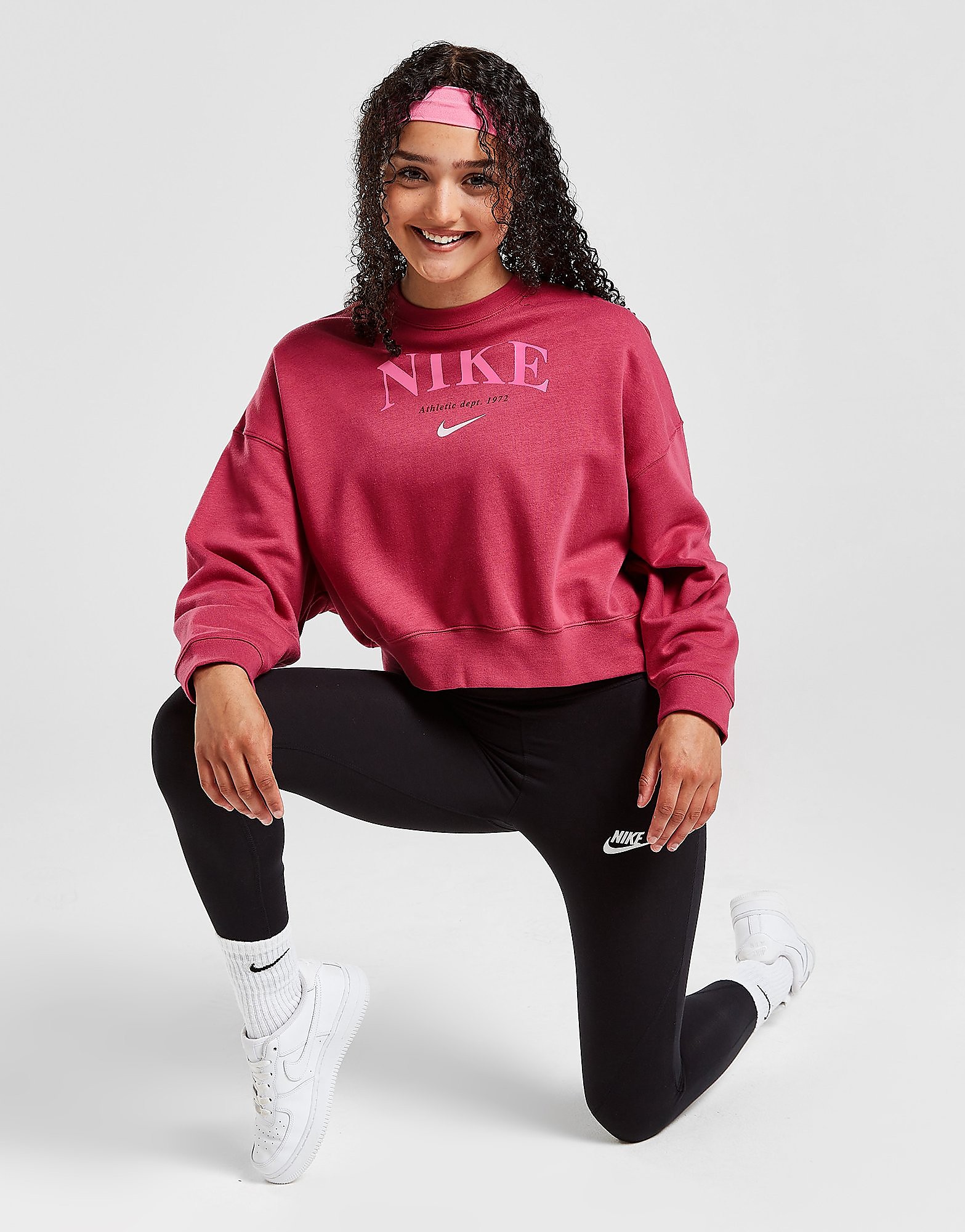 

Nike Girls' Trend Fleece Crew Sweatshirt - Sweet Beet - Kids, Sweet Beet