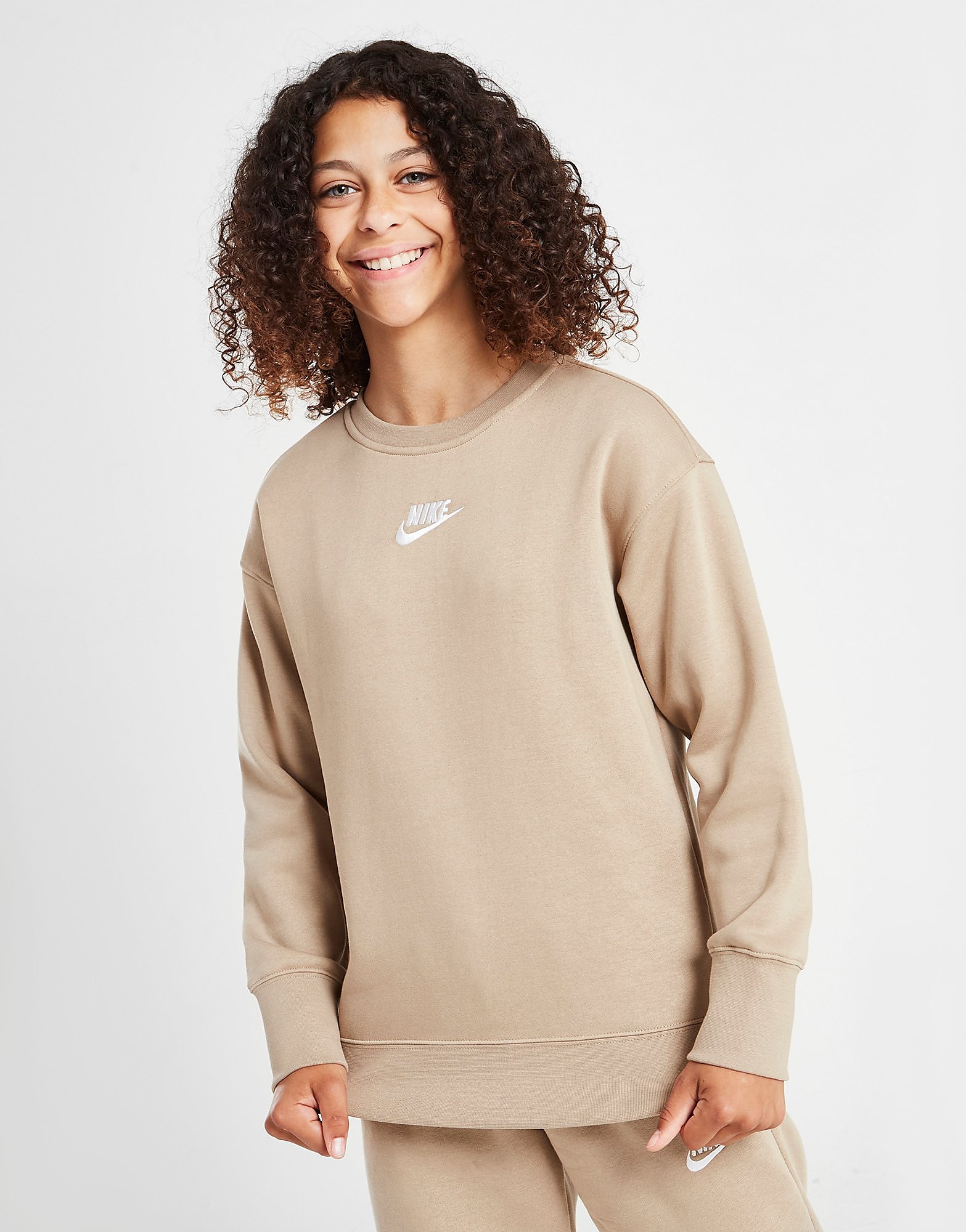 

Nike Girls' Club Fleece Boyfriend Sweatshirt Junior - Brown - Kids, Brown