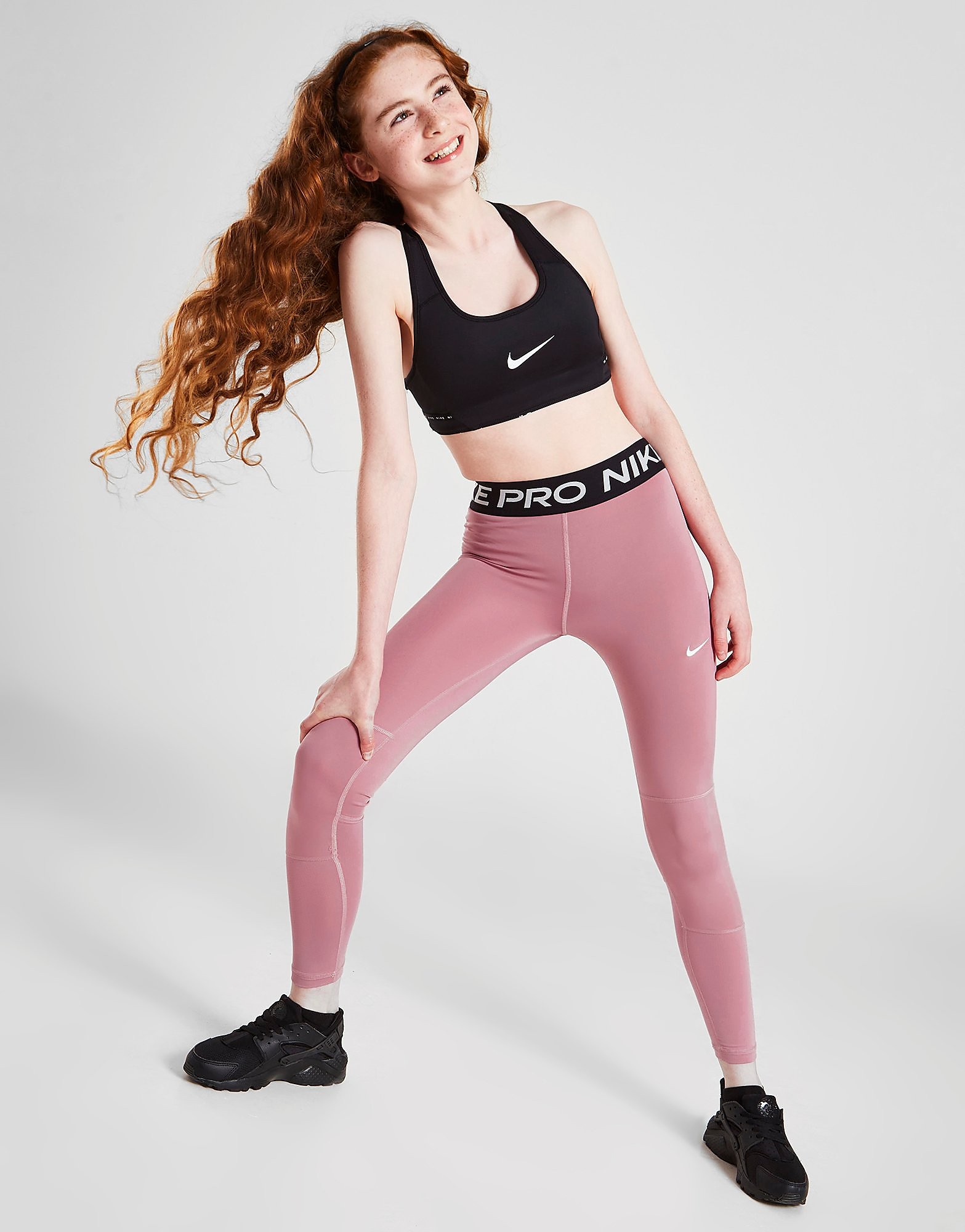 

Nike Pro Girls' Fitness Tights Junior - Pink - Kids, Pink