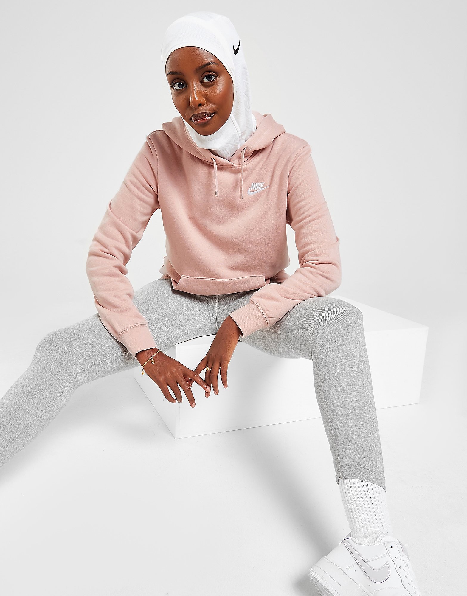 

Nike Sportswear Club Fleece Overhead Hoodie - Pink Oxford/White - Womens, Pink Oxford/White