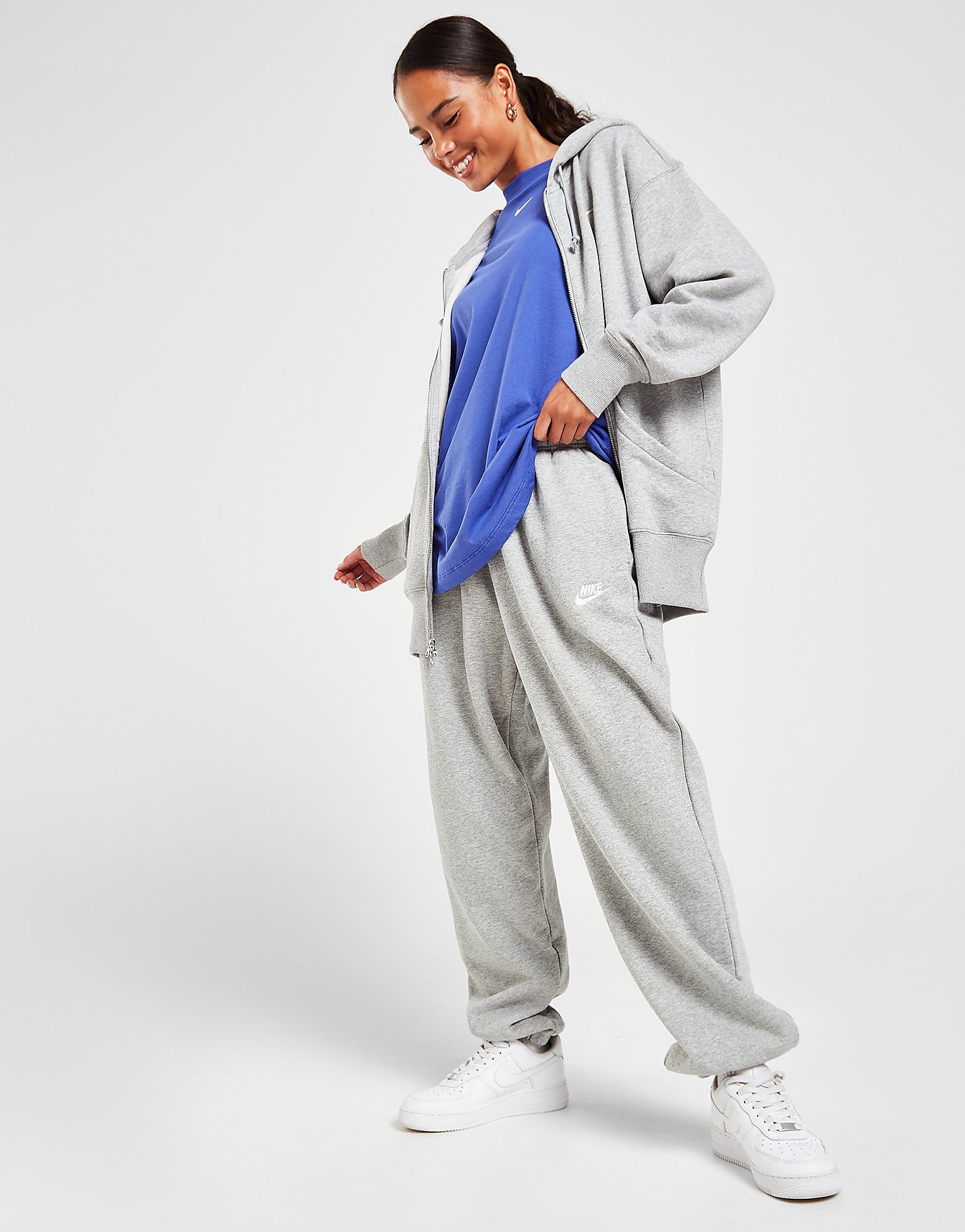 

Nike Sportswear Club Fleece Oversized Joggers - Dark Grey/White - Womens, Dark Grey/White