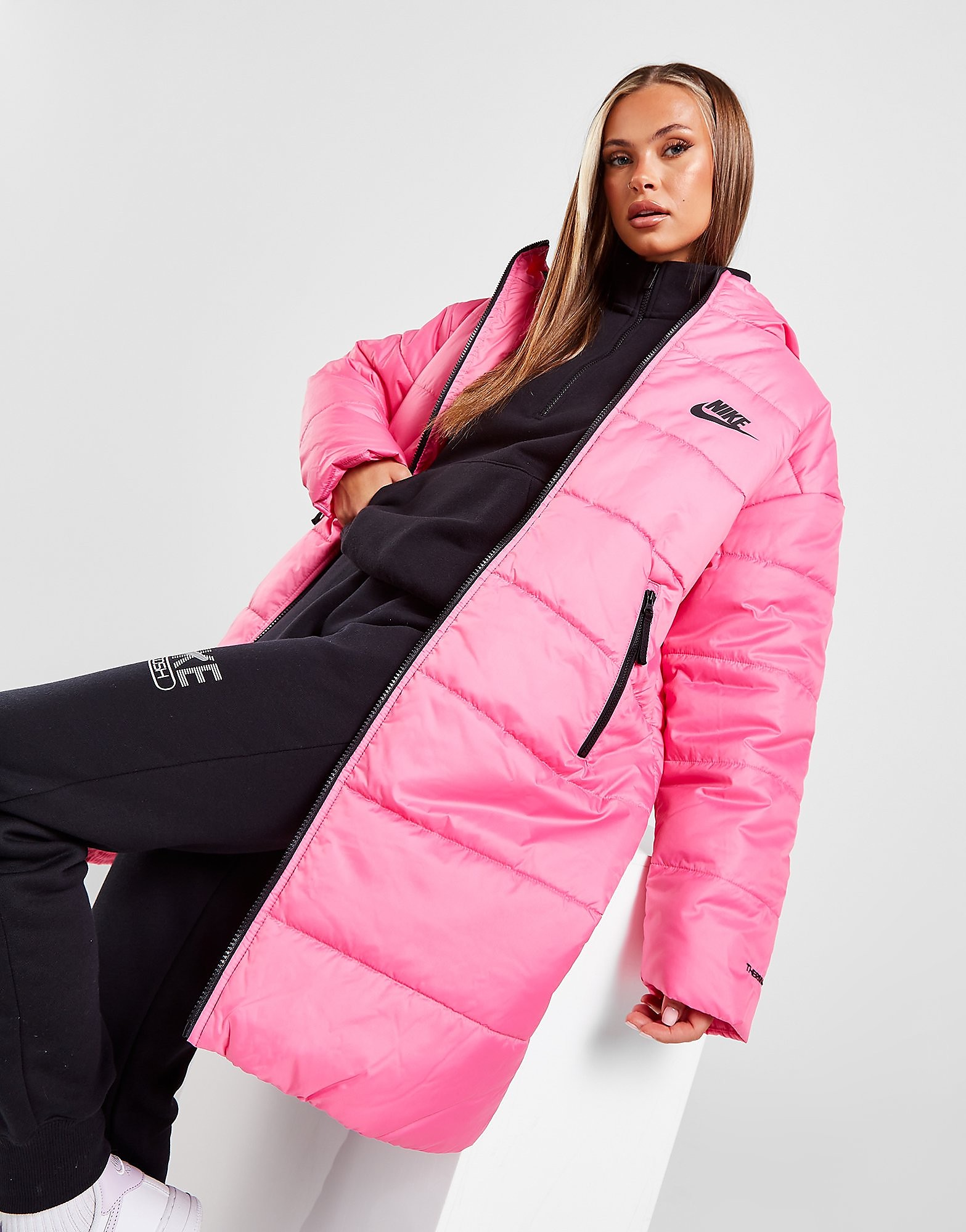 

Nike Swoosh Parka Jacket - Pinksicle/Black/Black - Womens, Pinksicle/Black/Black
