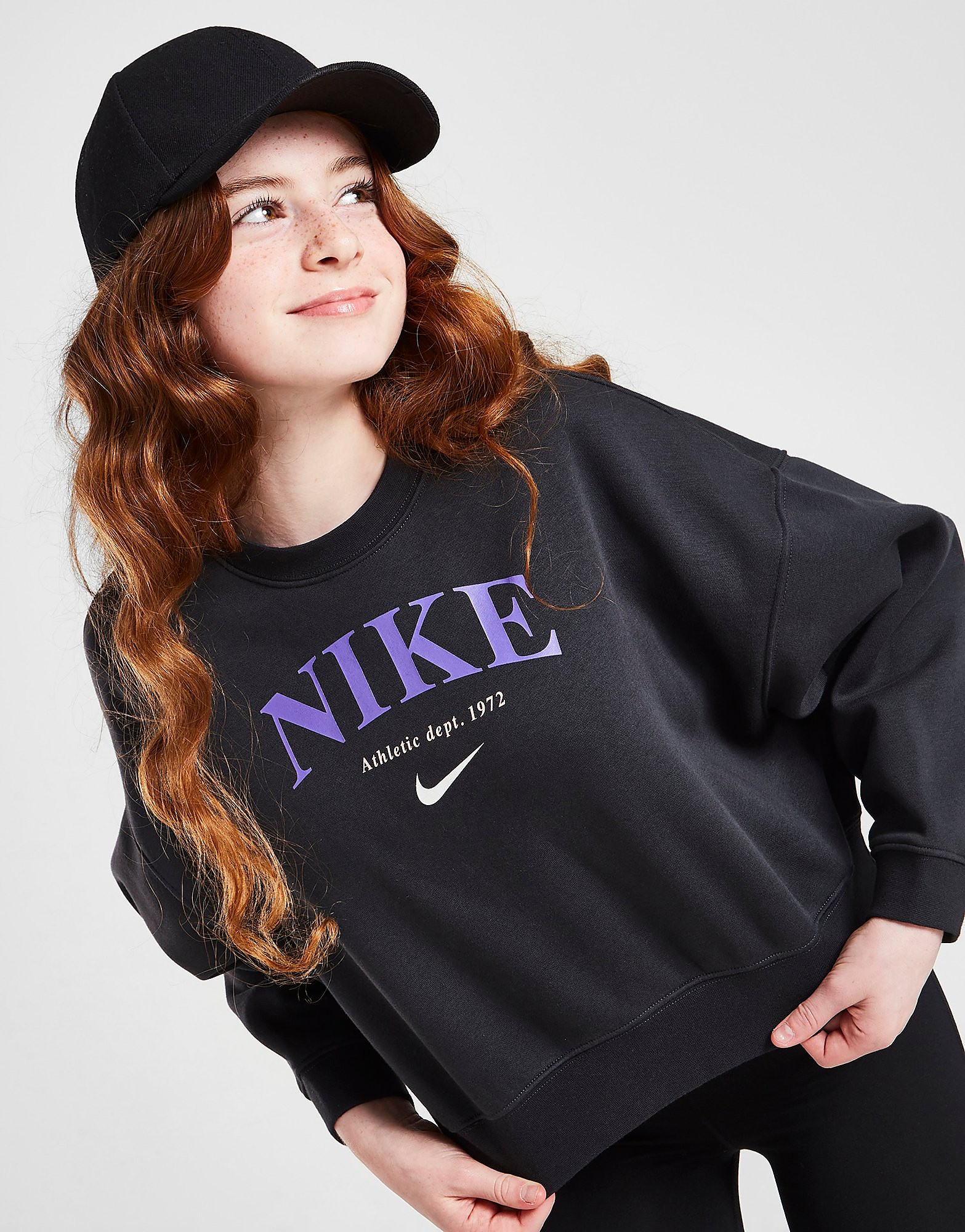 

Nike Girls' Trend Fleece Crew Sweatshirt Junior - Off-Noir - Kids, Off-Noir