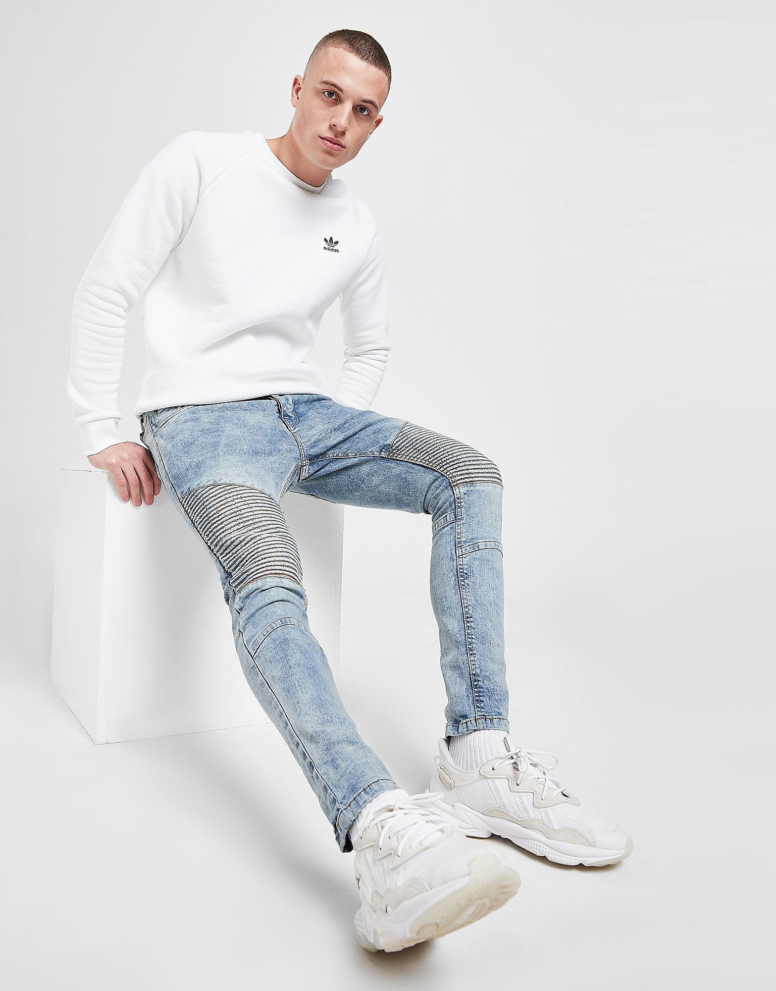 

Brave Soul Surf Biker Jeans - Blue, Blue