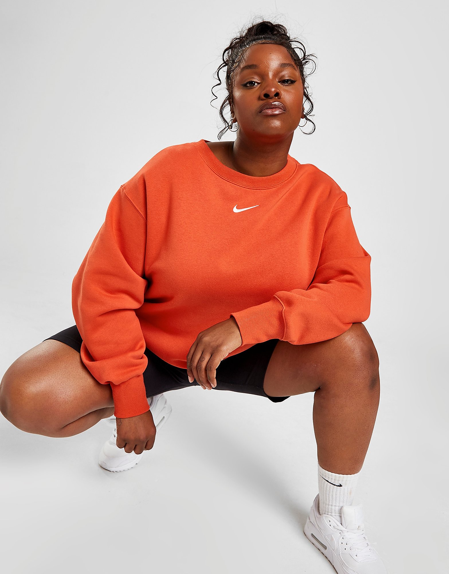 

Nike Plus Size Phoenix Oversized Crew Sweatshirt - Orange - Womens, Orange