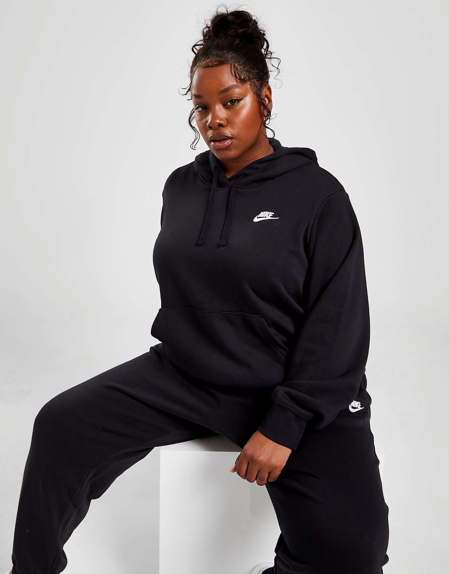 

Nike Plus Size Club Overhead Hoodie - Black - Womens, Black