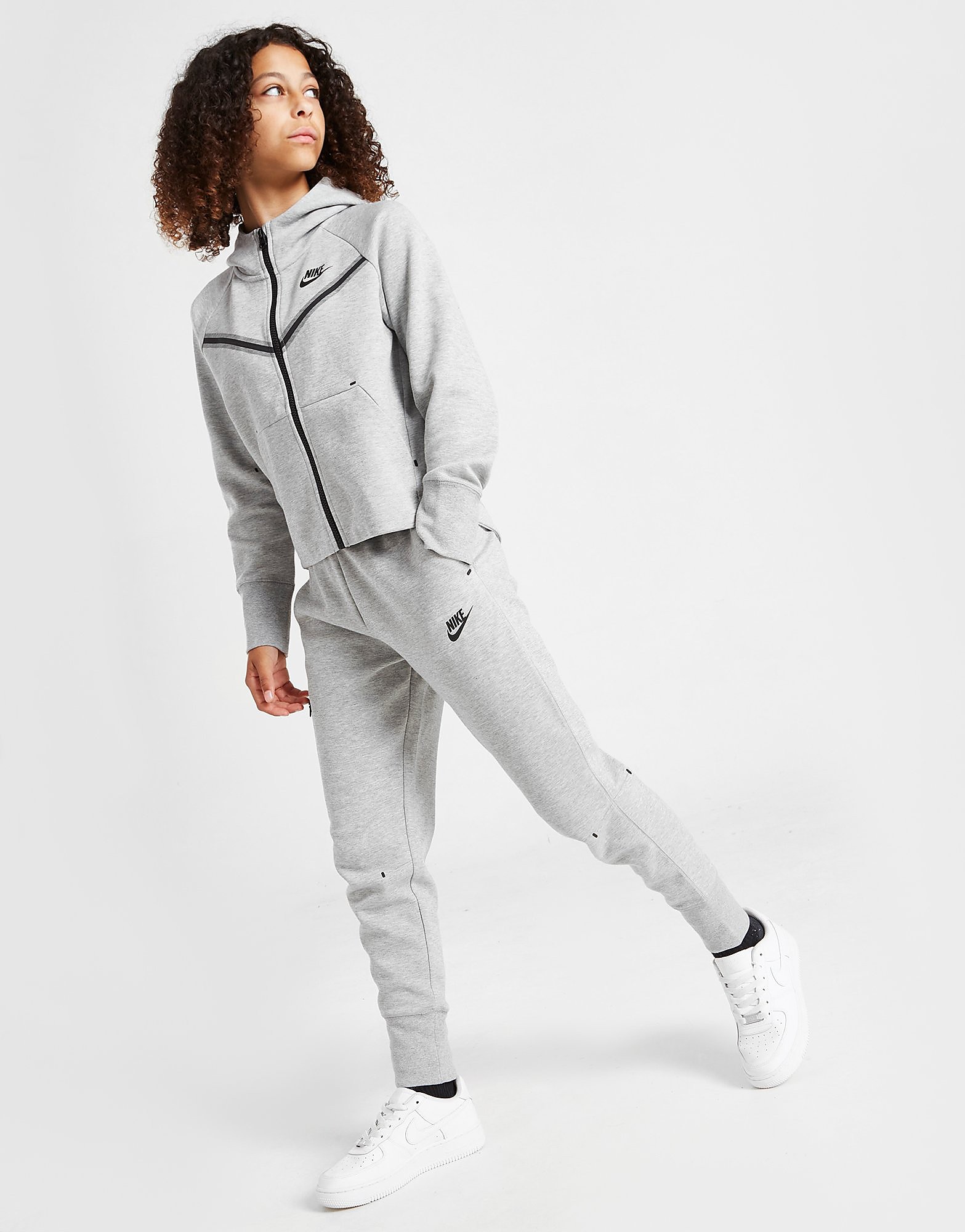 

Nike Girls' Sportswear Tech Fleece Joggers Junior - Dark Grey/White - Kids, Dark Grey/White