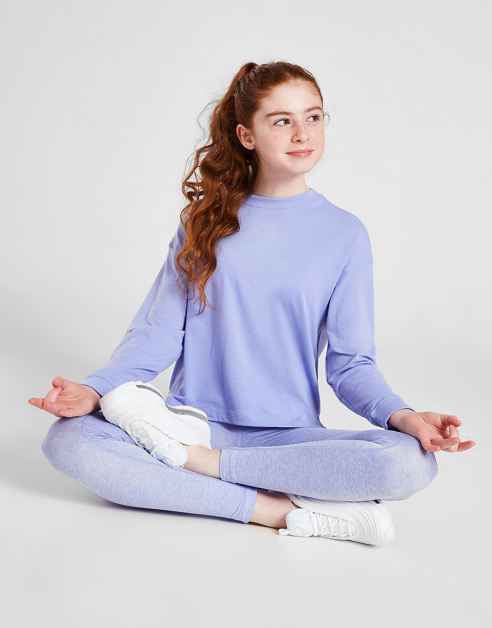 

Nike Girls' Fitness Yoga Dri-FIT Top Junior - Blue - Kids, Blue