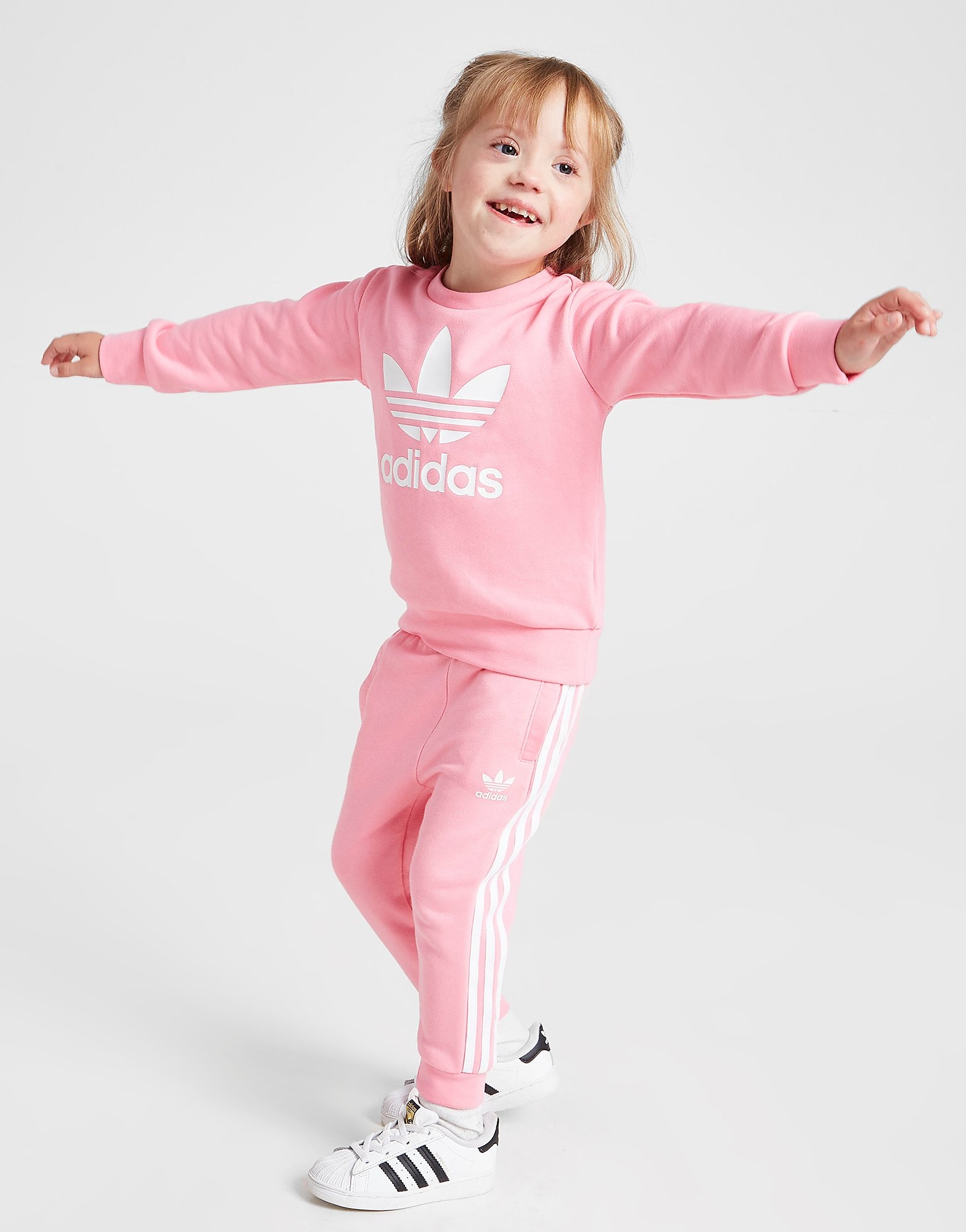 Adidas Originals Fato de Treino Girls' Trefoil para Bebé - Cor-de-rosa - Kids, Cor-de-rosa