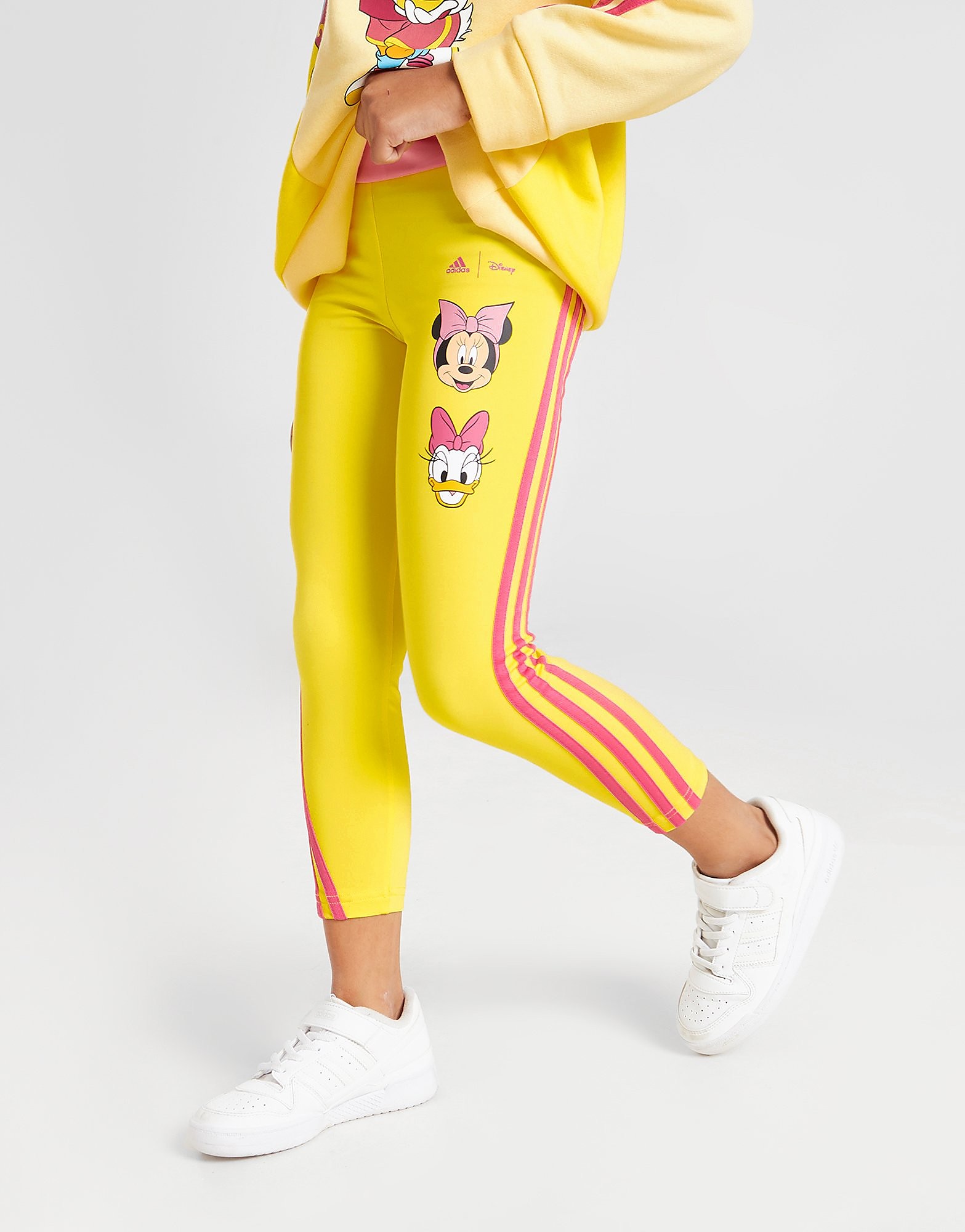 

adidas Girls' Disney Graphic Leggings Children - Impact Yellow / Bliss Pink / Pulse Magenta - Kids, Impact Yellow / Bliss Pink / Pulse Magenta