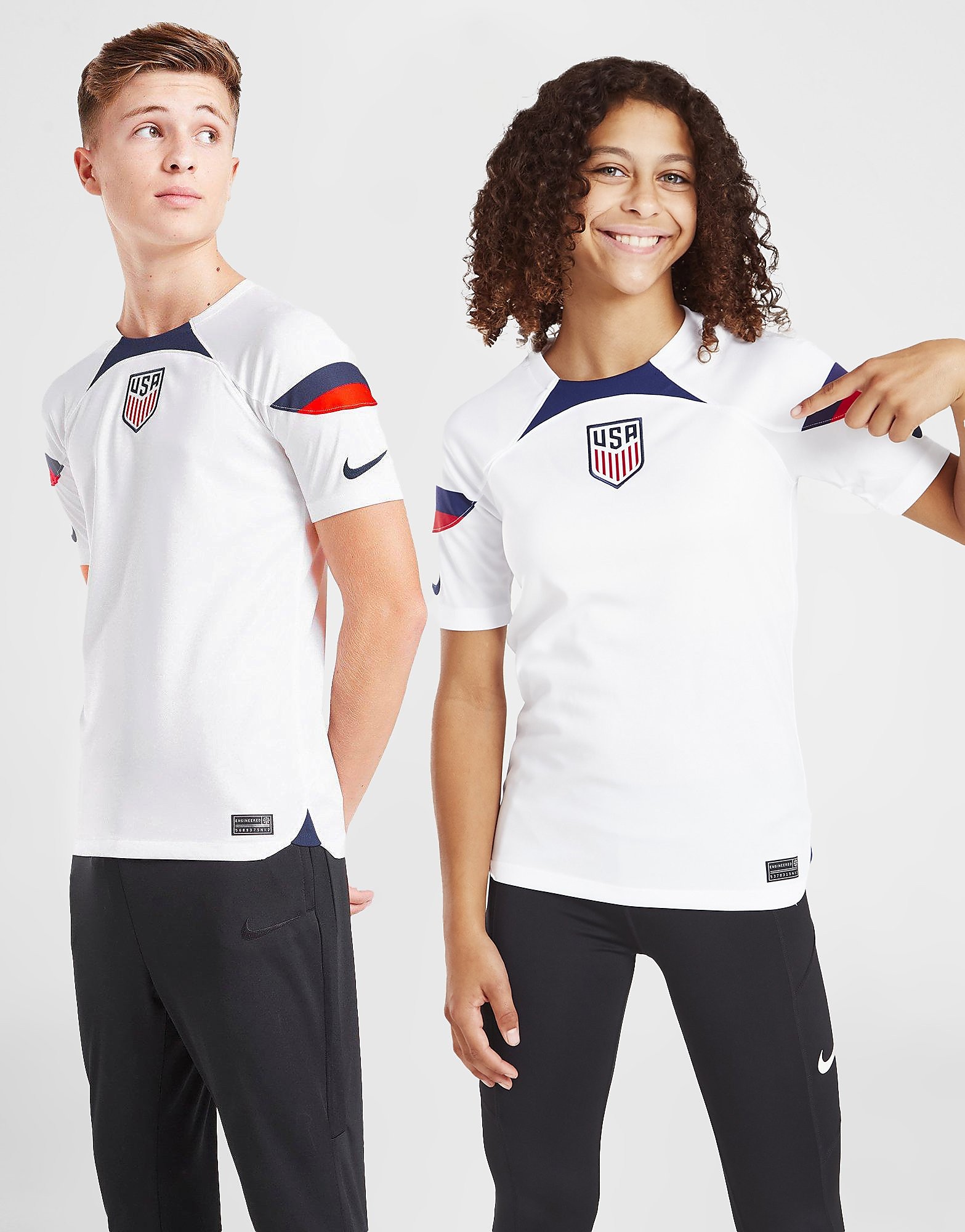 

Nike USA 2022 Home Shirt Junior - White - Kids, White