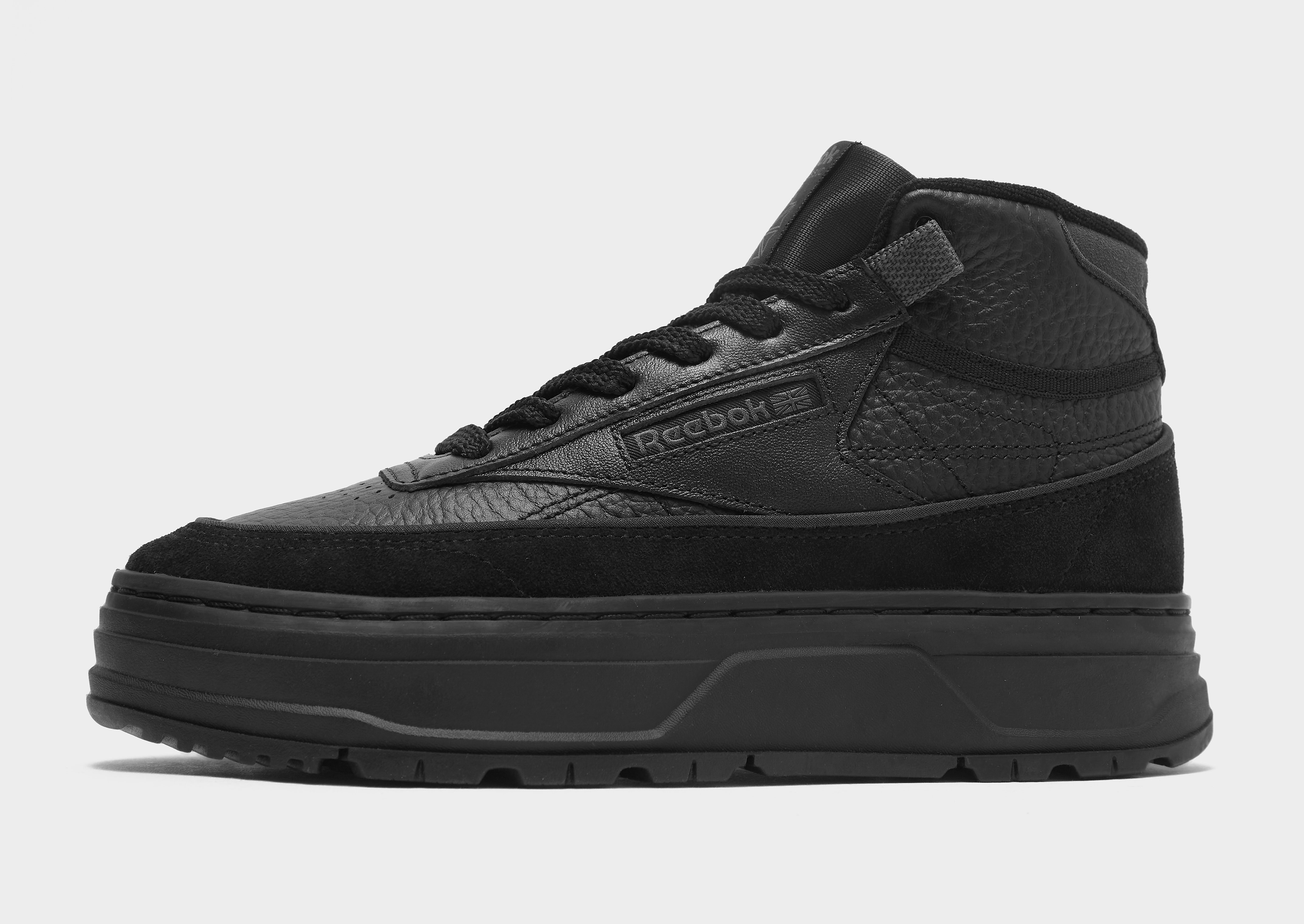 

Reebok Club C GEO Mid Women's - Core Black / Pure Grey 7 / Pure Grey 8/BLK/BLK, Core Black / Pure Grey 7 / Pure Grey 8/BLK/BLK