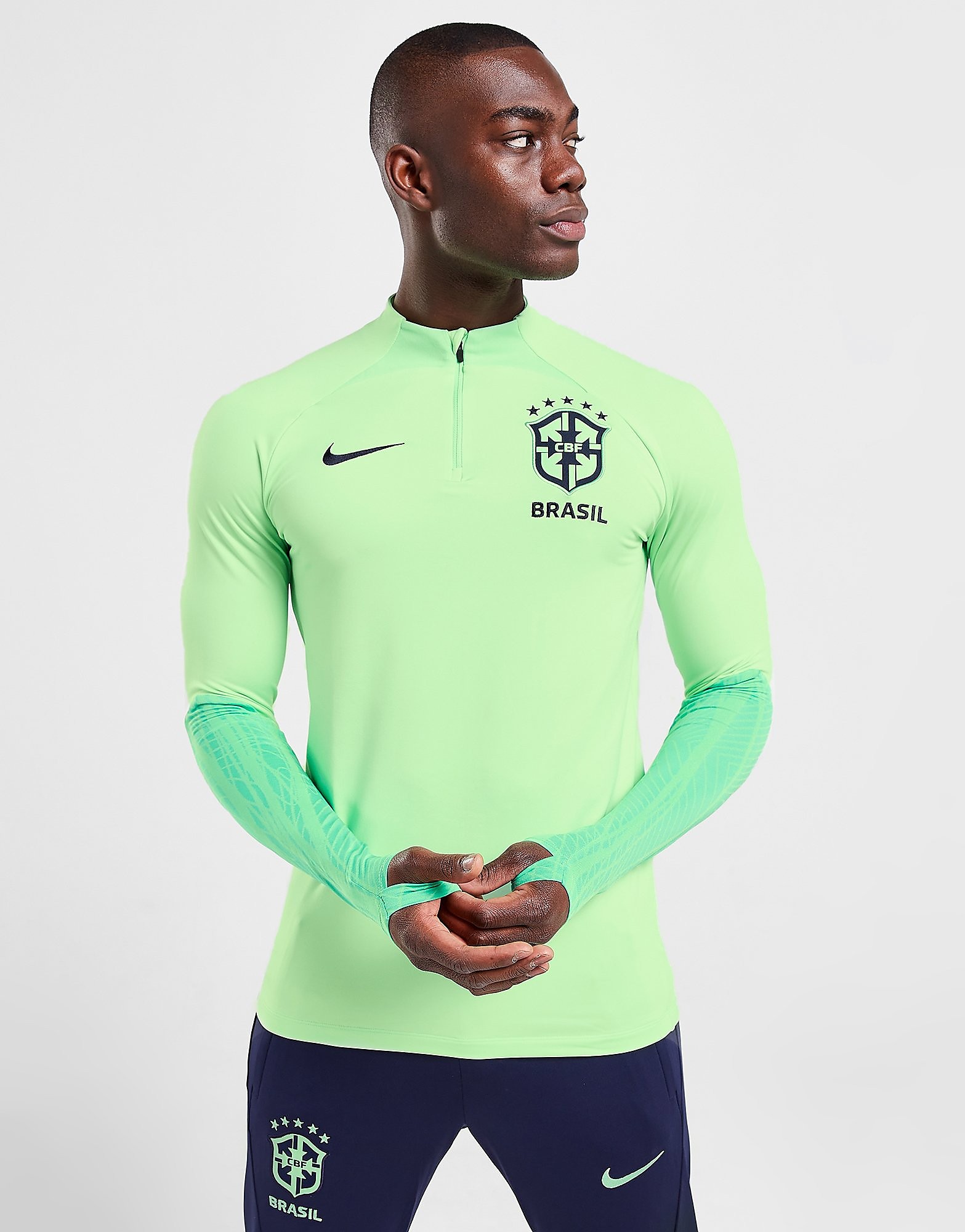 

Nike Brazil Strike Drill Top - Green - Mens, Green