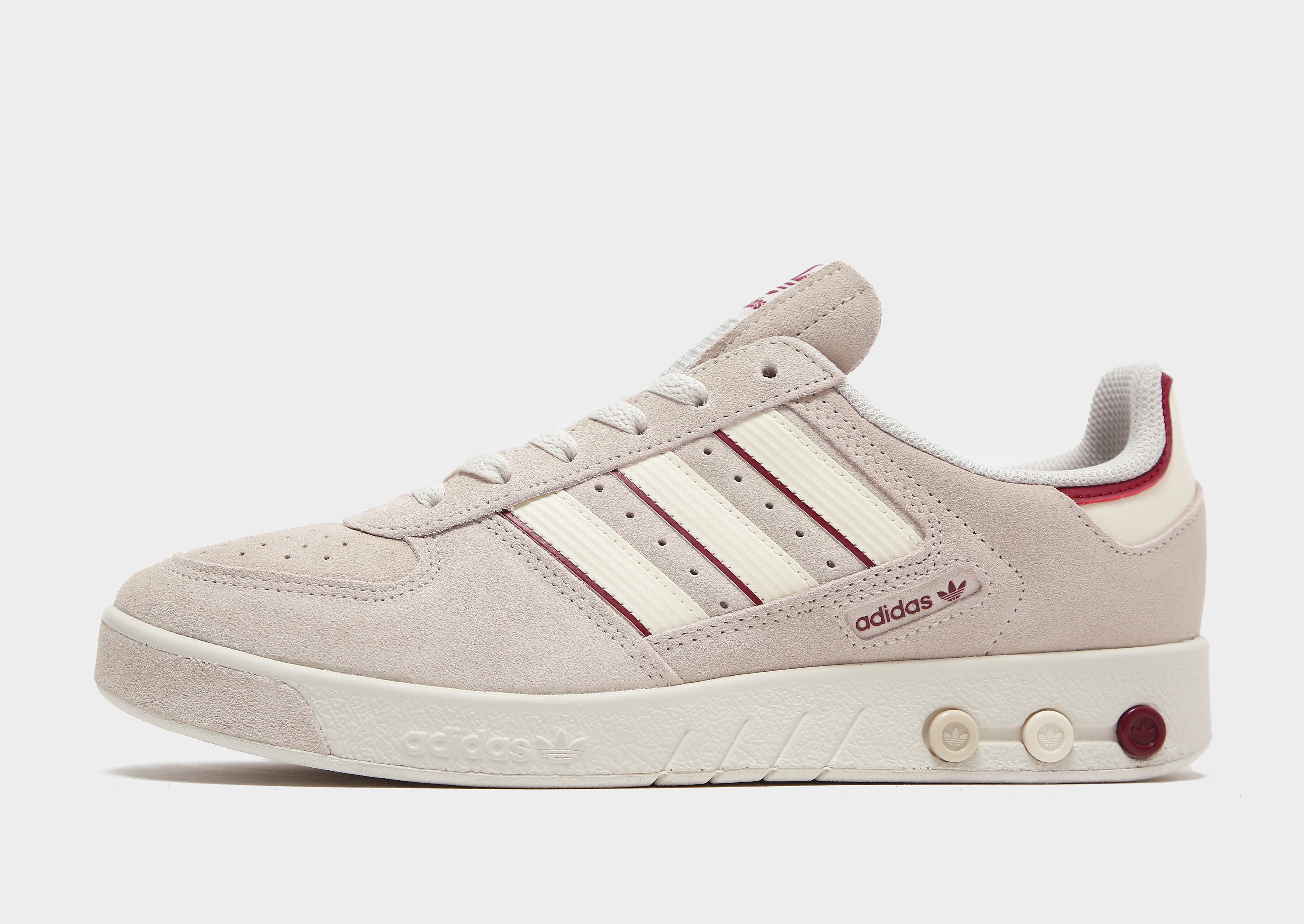 

adidas Originals G.S. Court - Aluminium / Collegiate Burgundy / Cream White - Womens, Aluminium / Collegiate Burgundy / Cream White