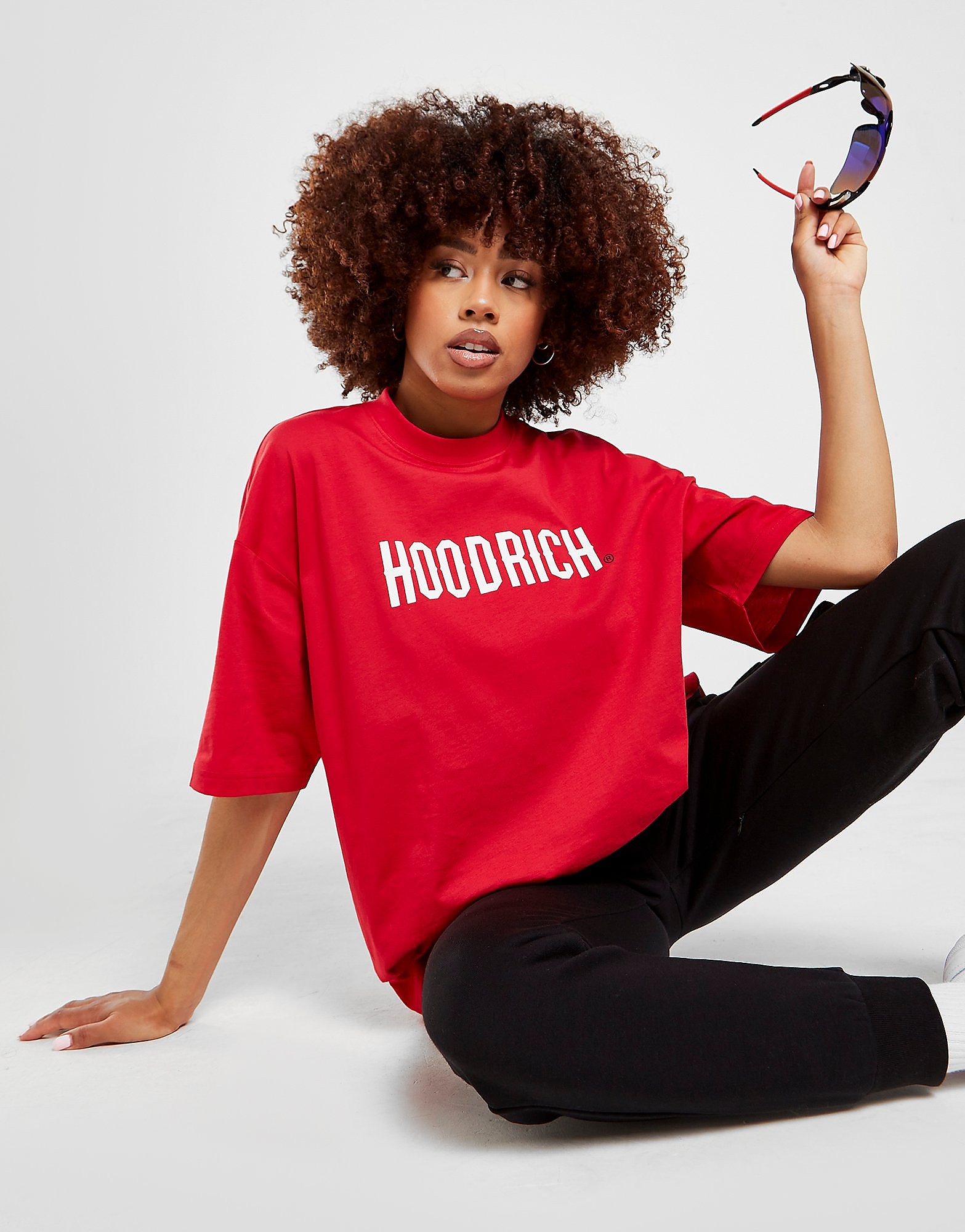 

Hoodrich Azure Boyfriend T-Shirt - Only at JD - Red - Womens, Red