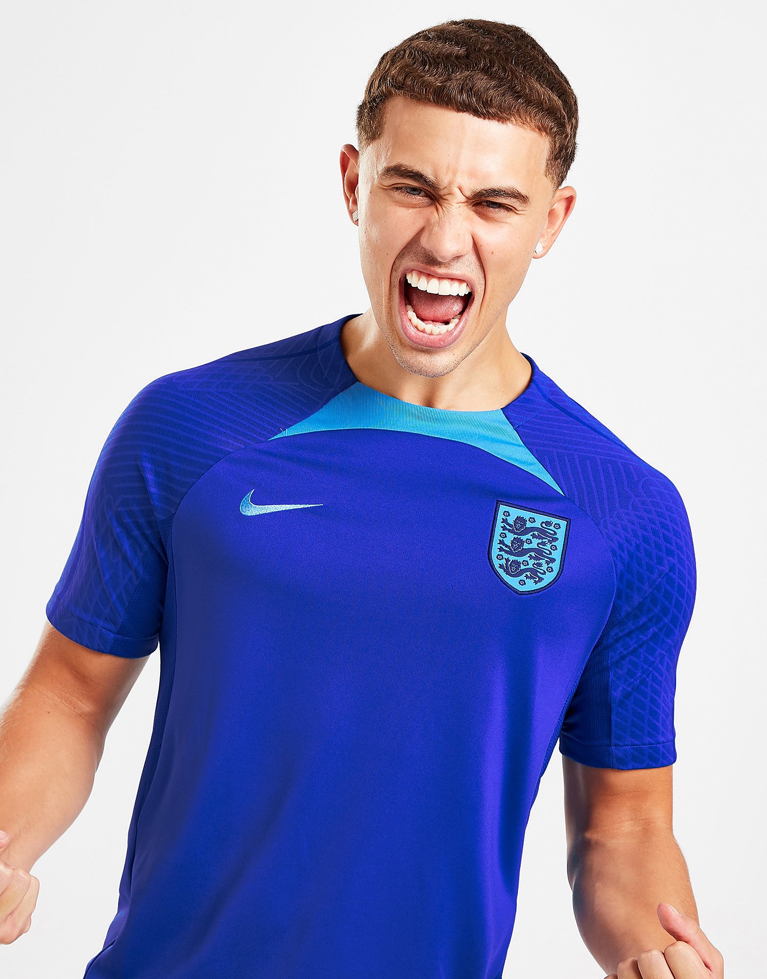 

Nike England Strike Short Sleeve Shirt - Blue - Mens, Blue