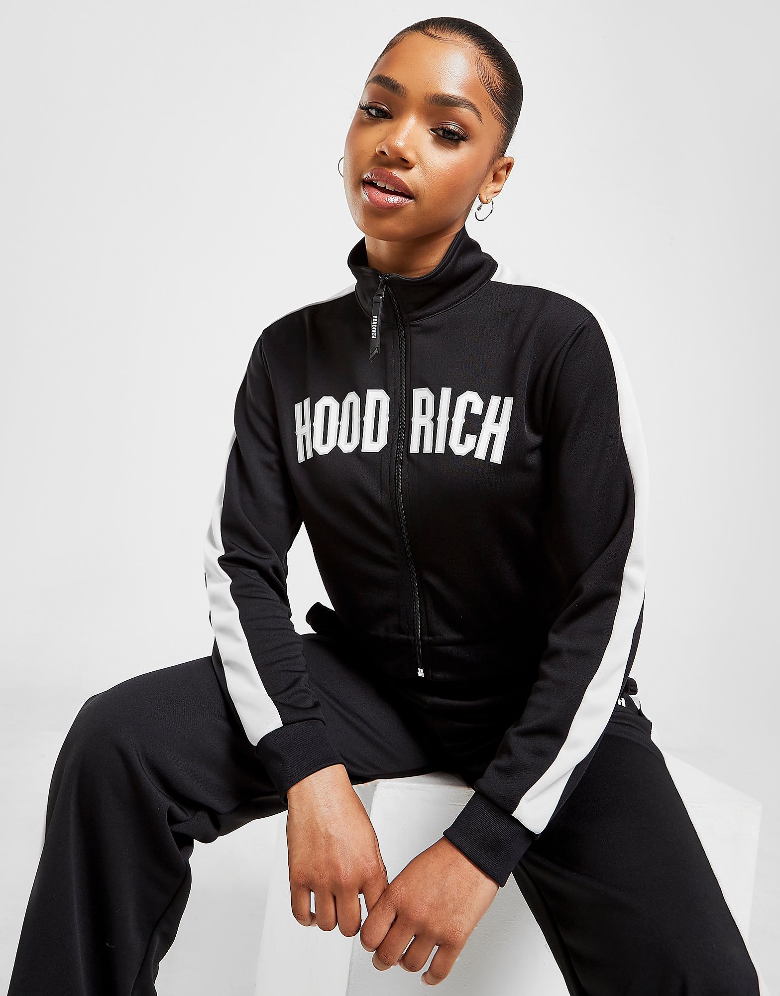 Hoodrich OG Poly Crop Track Top, Svart