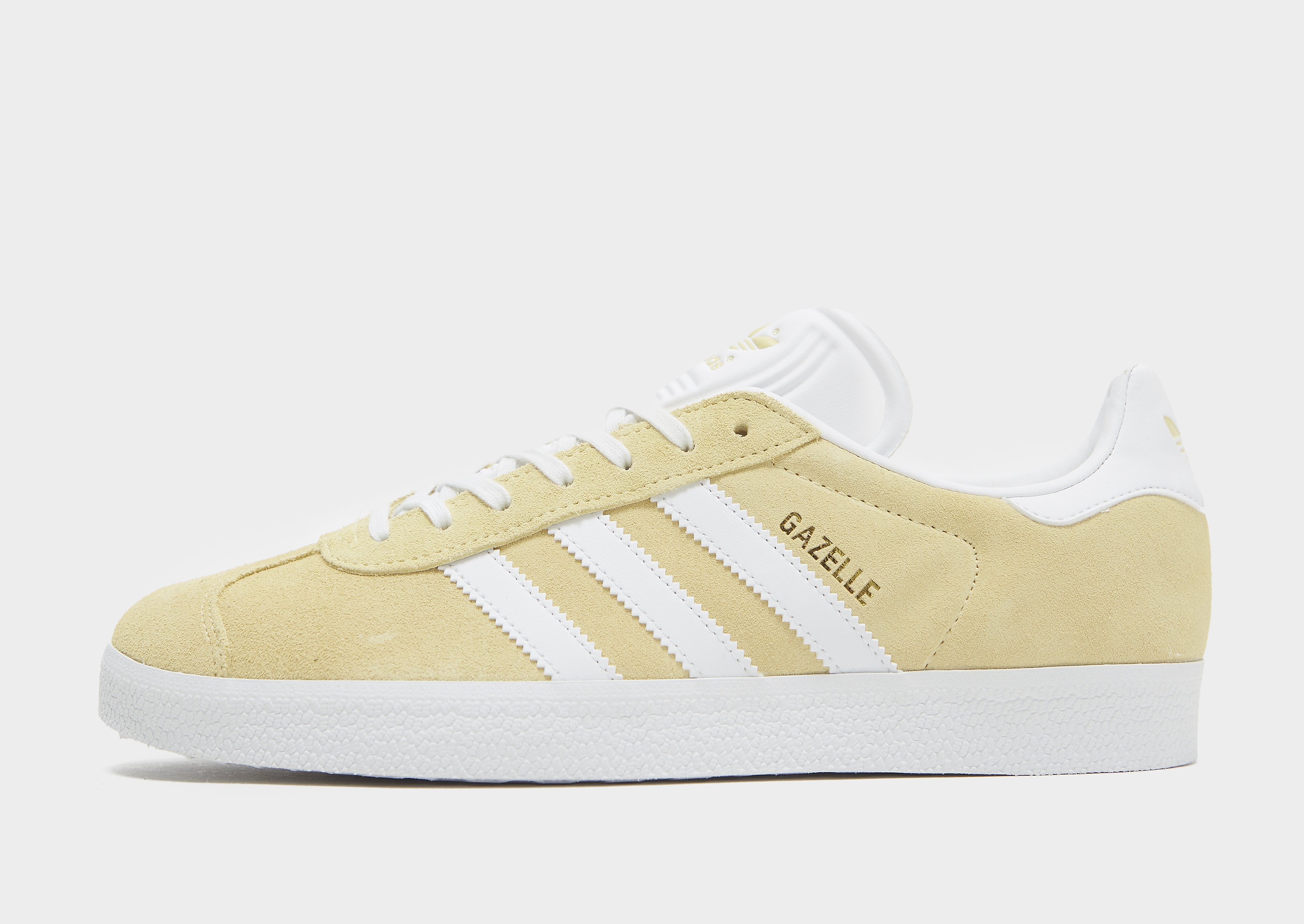 

adidas Originals Gazelle - Almost Yellow / Cloud White / Gold Metallic - Mens, Almost Yellow / Cloud White / Gold Metallic