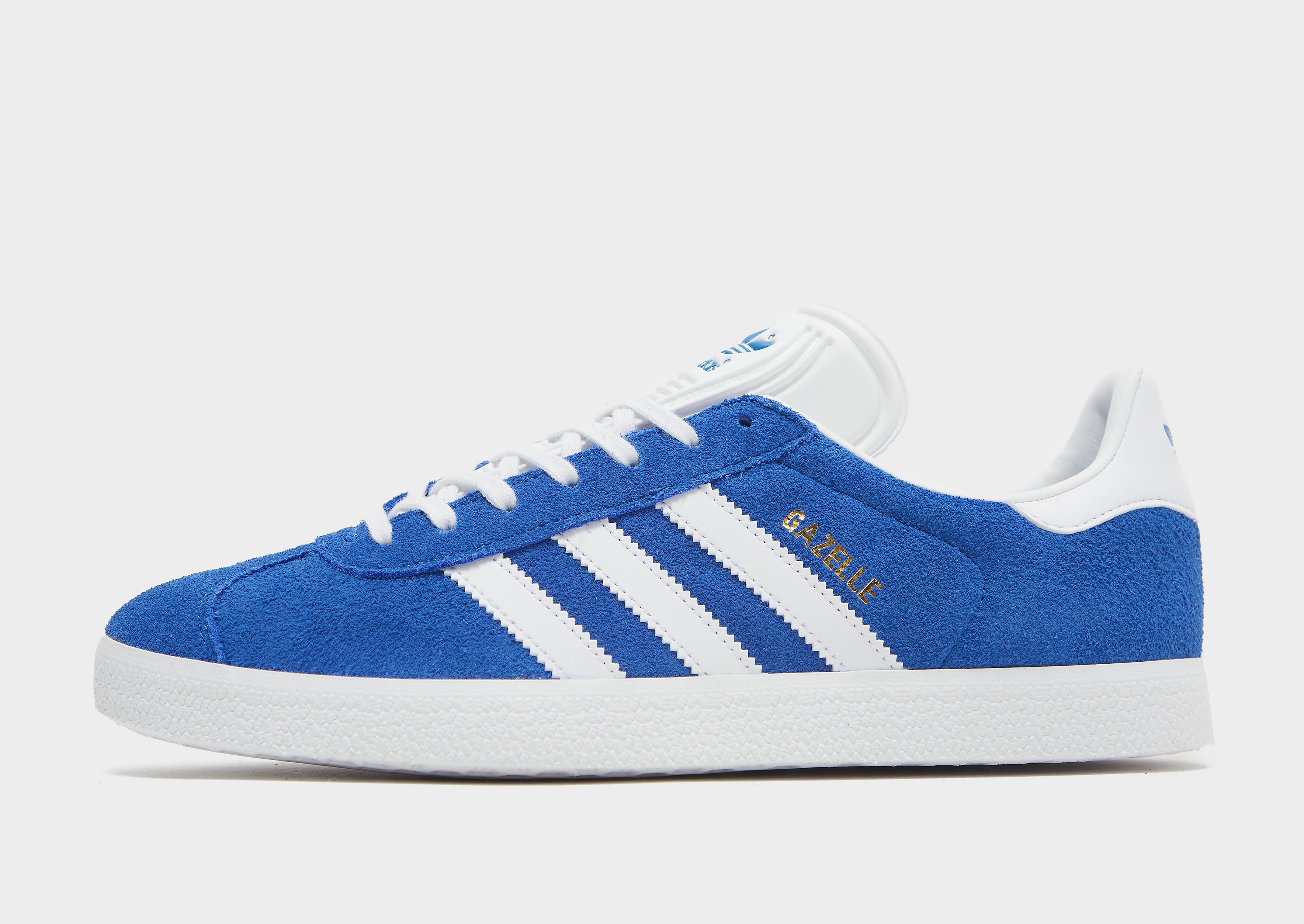 

adidas Originals Gazelle - Blue / Cloud White / Gold Metallic/White - Mens, Blue / Cloud White / Gold Metallic/White