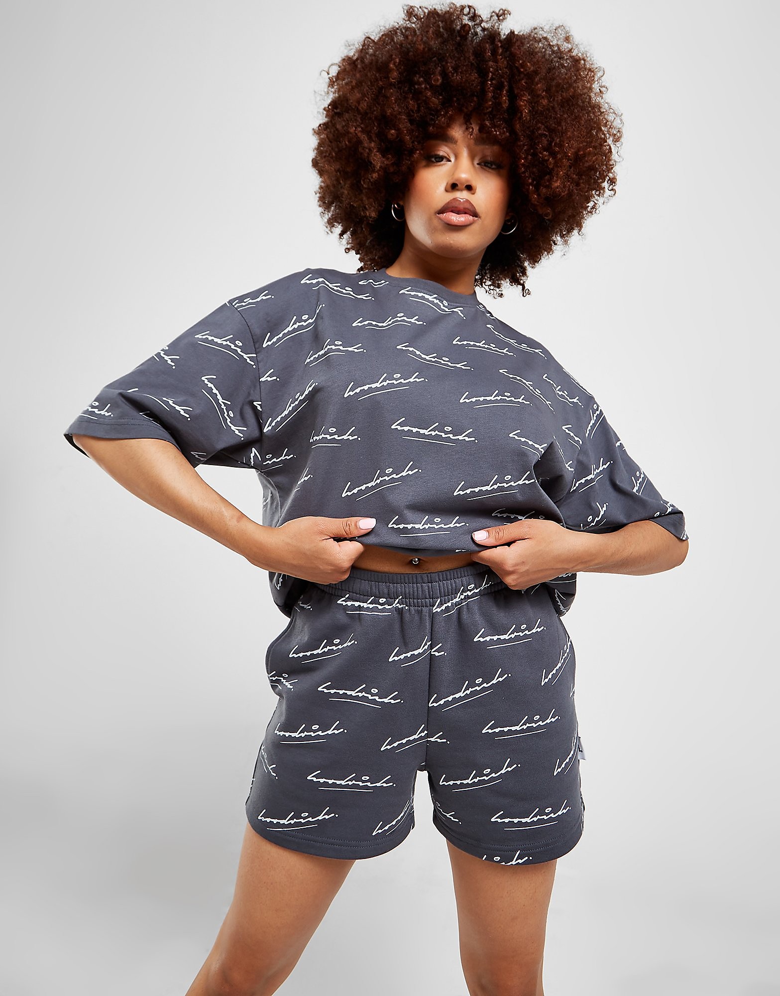 

Hoodrich Base All Over Print Fleece Shorts - Grey - Womens, Grey