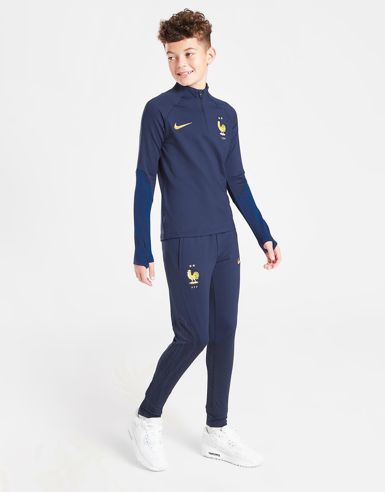 

Nike France Strike Track Pants Junior - Midnight Navy/Game Royal/Metallic Gold - Kids, Midnight Navy/Game Royal/Metallic Gold
