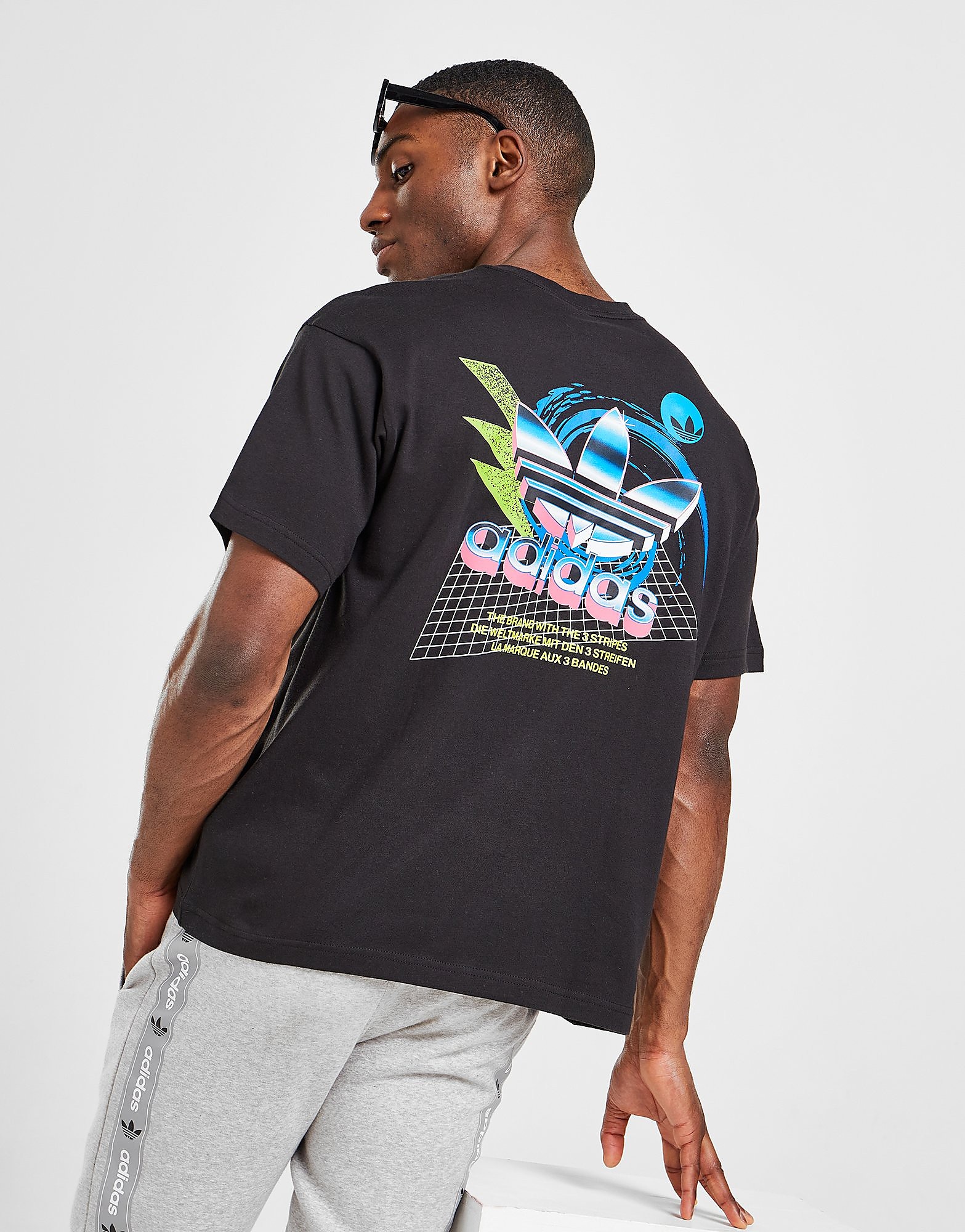 

adidas Originals Retro T-Shirt - Only at JD - Black/BLACK - Mens, Black/BLACK