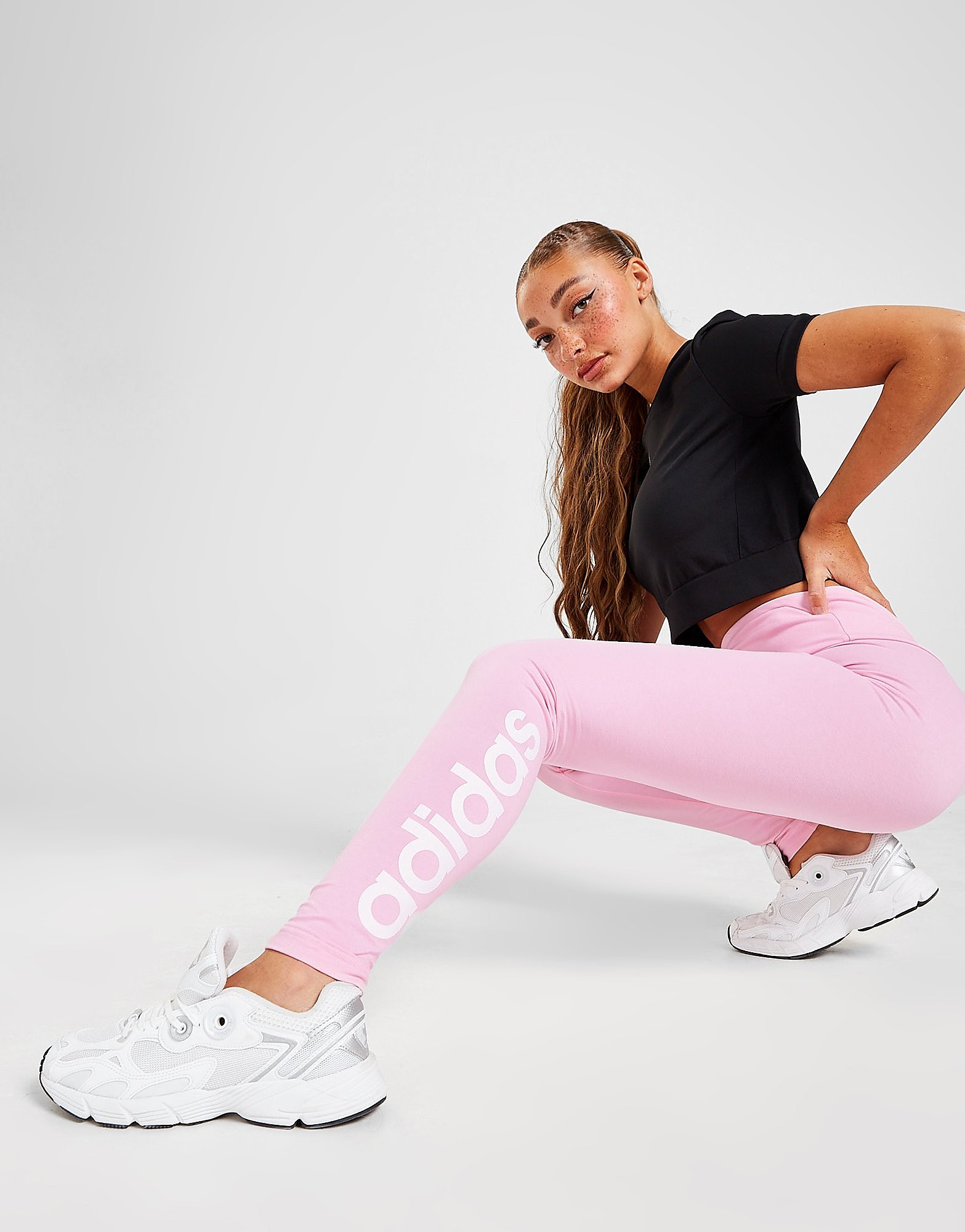 Adidas Leggings Core Linear - Cor-de-rosa - Womens, Cor-de-rosa