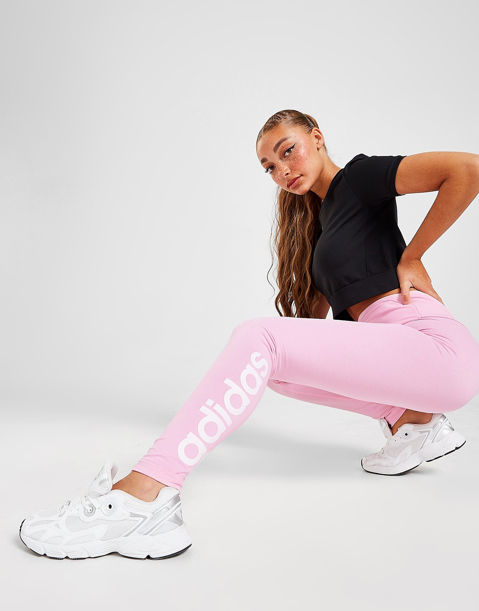 

adidas Core Linear Leggings - Pink - Womens, Pink