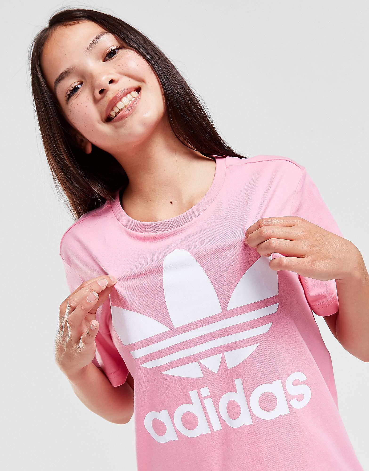 

adidas Originals Girls' Trefoil T-Shirt Junior - Bliss Pink - Kids, Bliss Pink