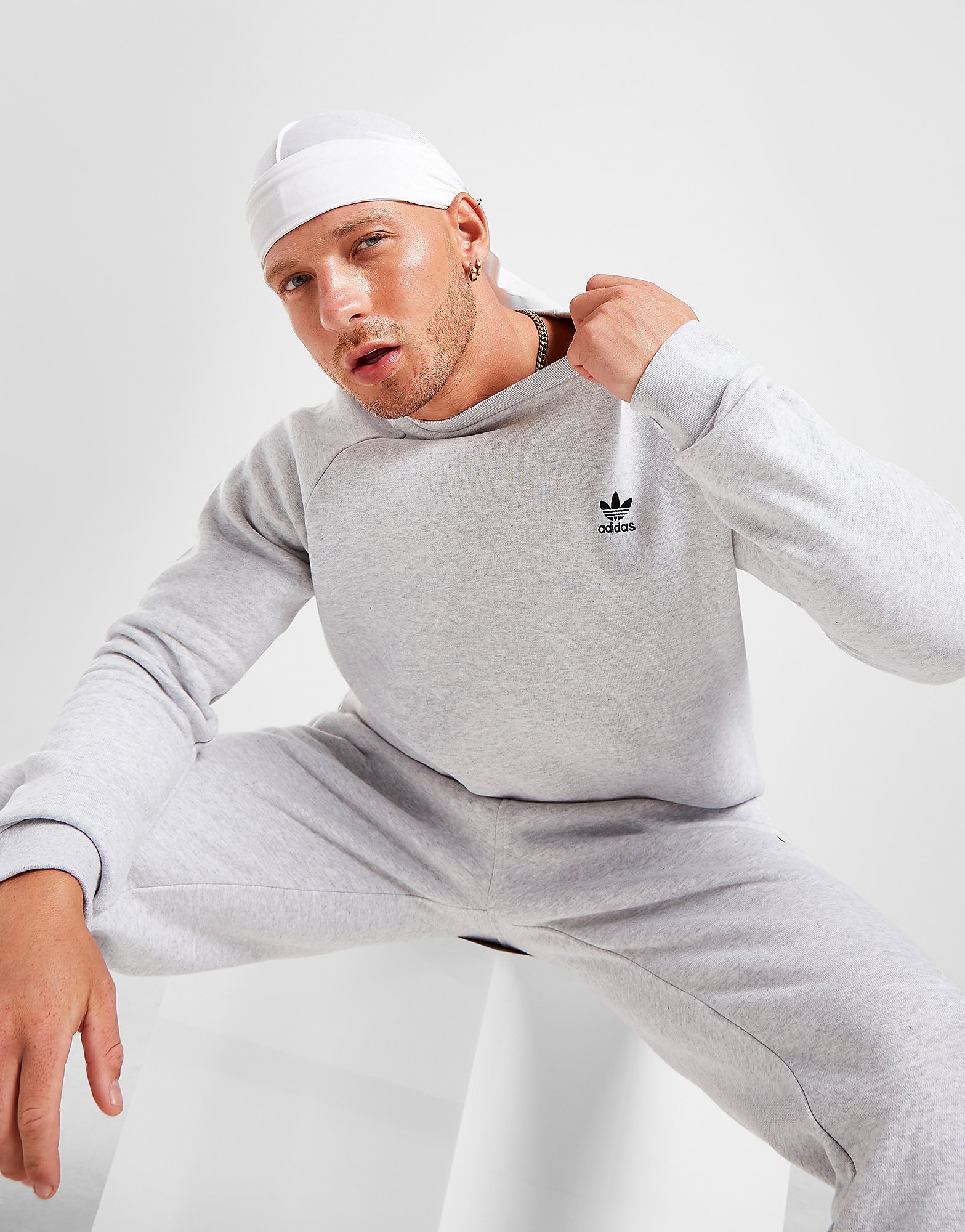 

adidas Originals Trefoil Essential Crew Sweatshirt - Only at JD - Grey - Mens, Grey