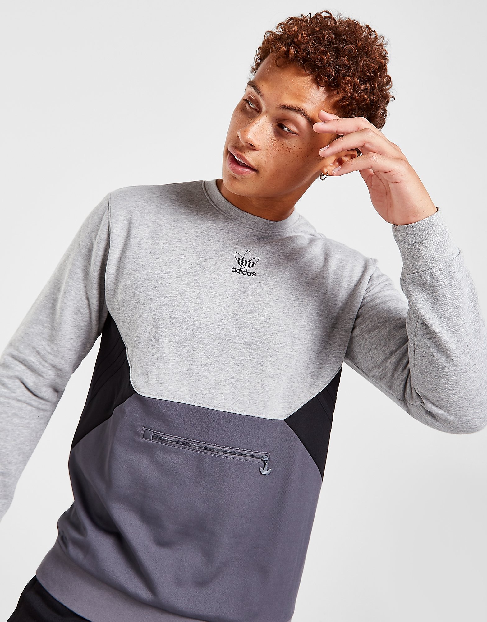 

adidas Originals Fusion Crew Sweatshirt - Only at JD - Grey - Mens, Grey
