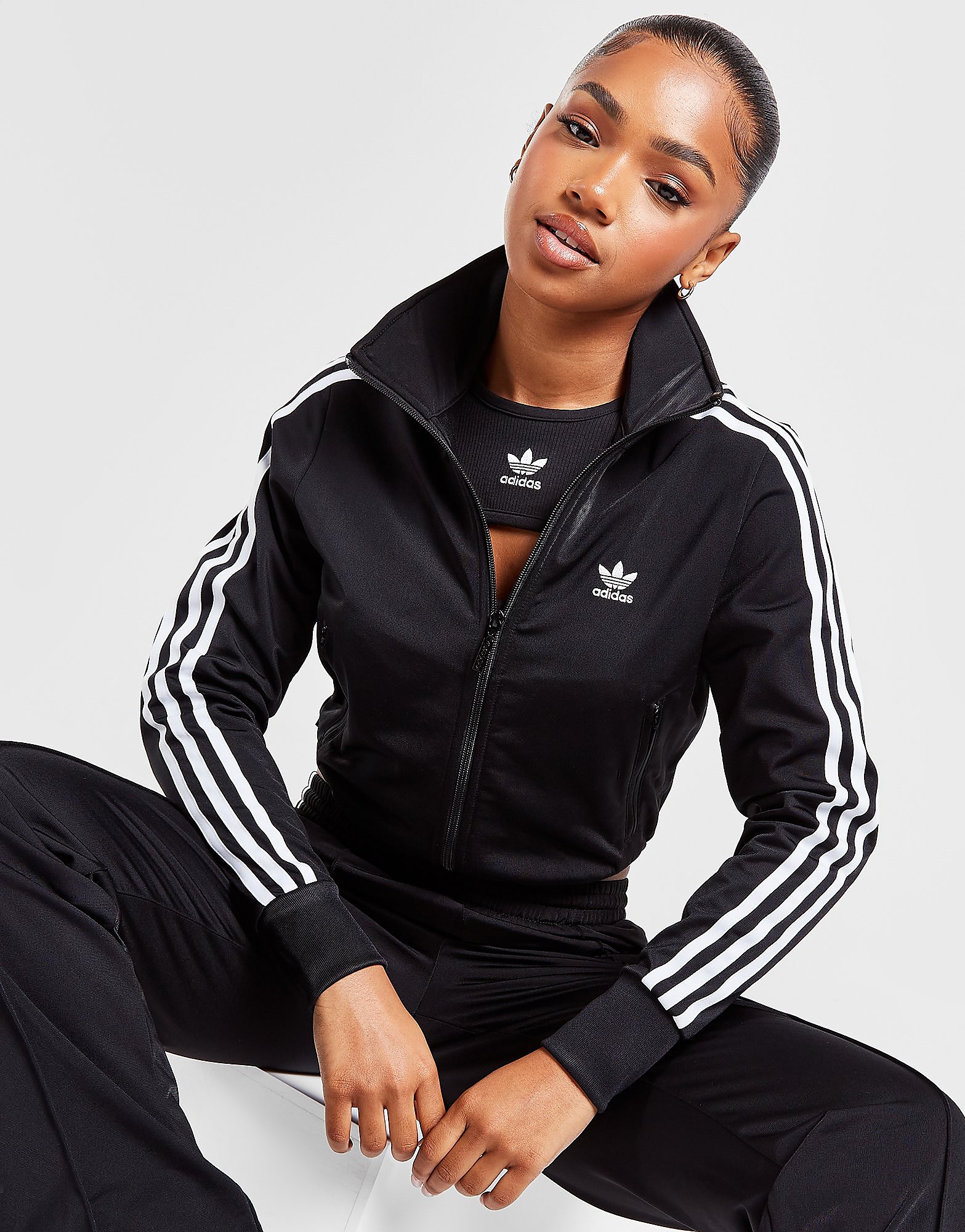

adidas Originals Firebird Track Top - Black - Womens, Black