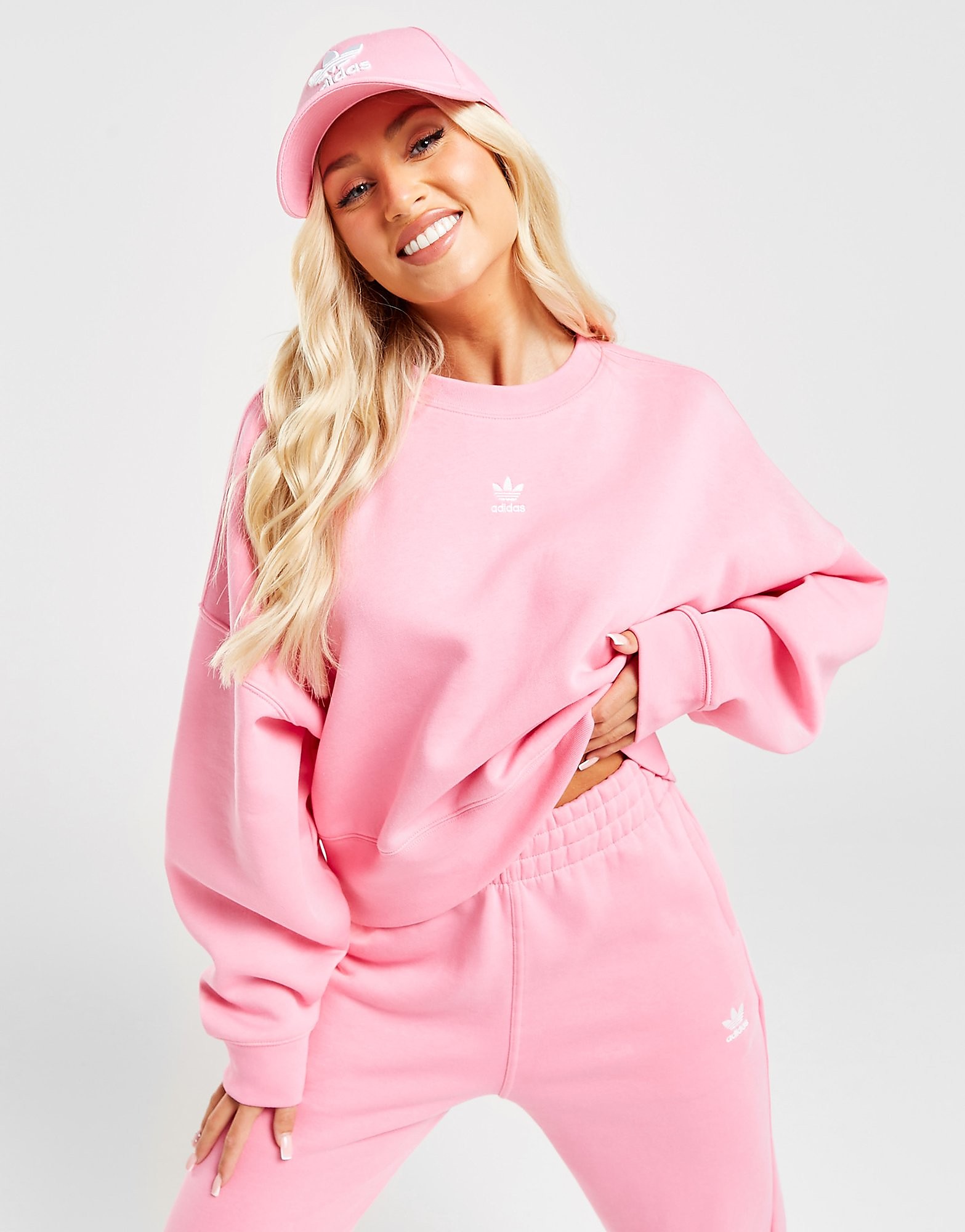 adidas Originals Sweatshirt Essential para Mulher - Cor-de-rosa - Womens, Cor-de-rosa