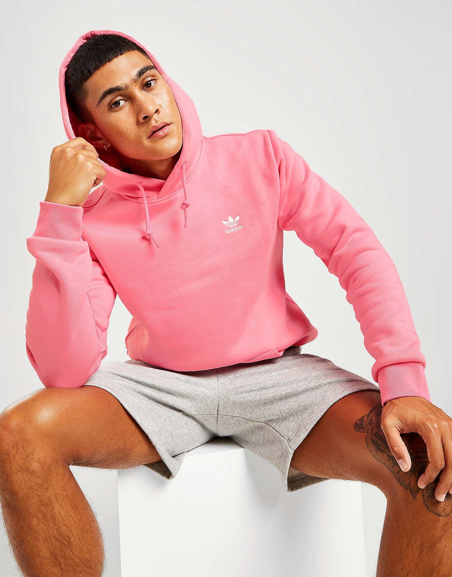 

adidas Originals Trefoil Essential Hoodie - Bliss Pink - Mens, Bliss Pink