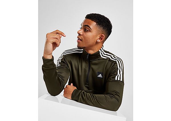 adidas Match 1/2 Zip Football Track Top - Only at JD - Green, Green