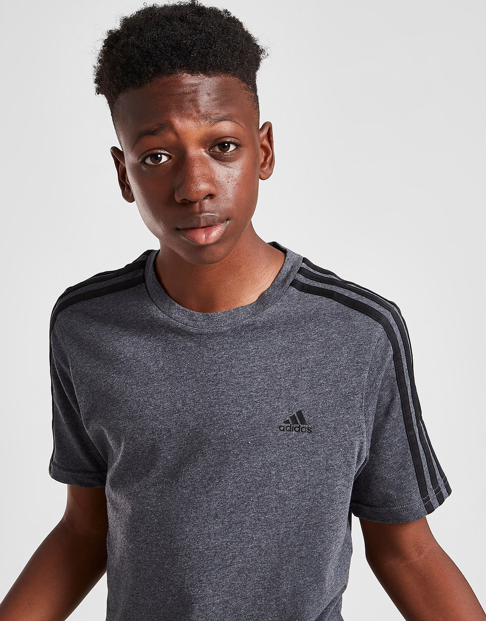 

adidas 3-Stripes Essential T-Shirt Junior - Only at JD - Grey - Kids, Grey