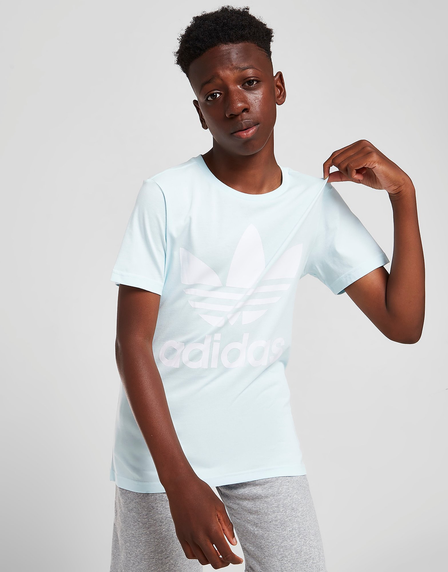 

adidas Originals Large Logo Trefoil T-Shirt Junior - Almost Blue / White - Kids, Almost Blue / White