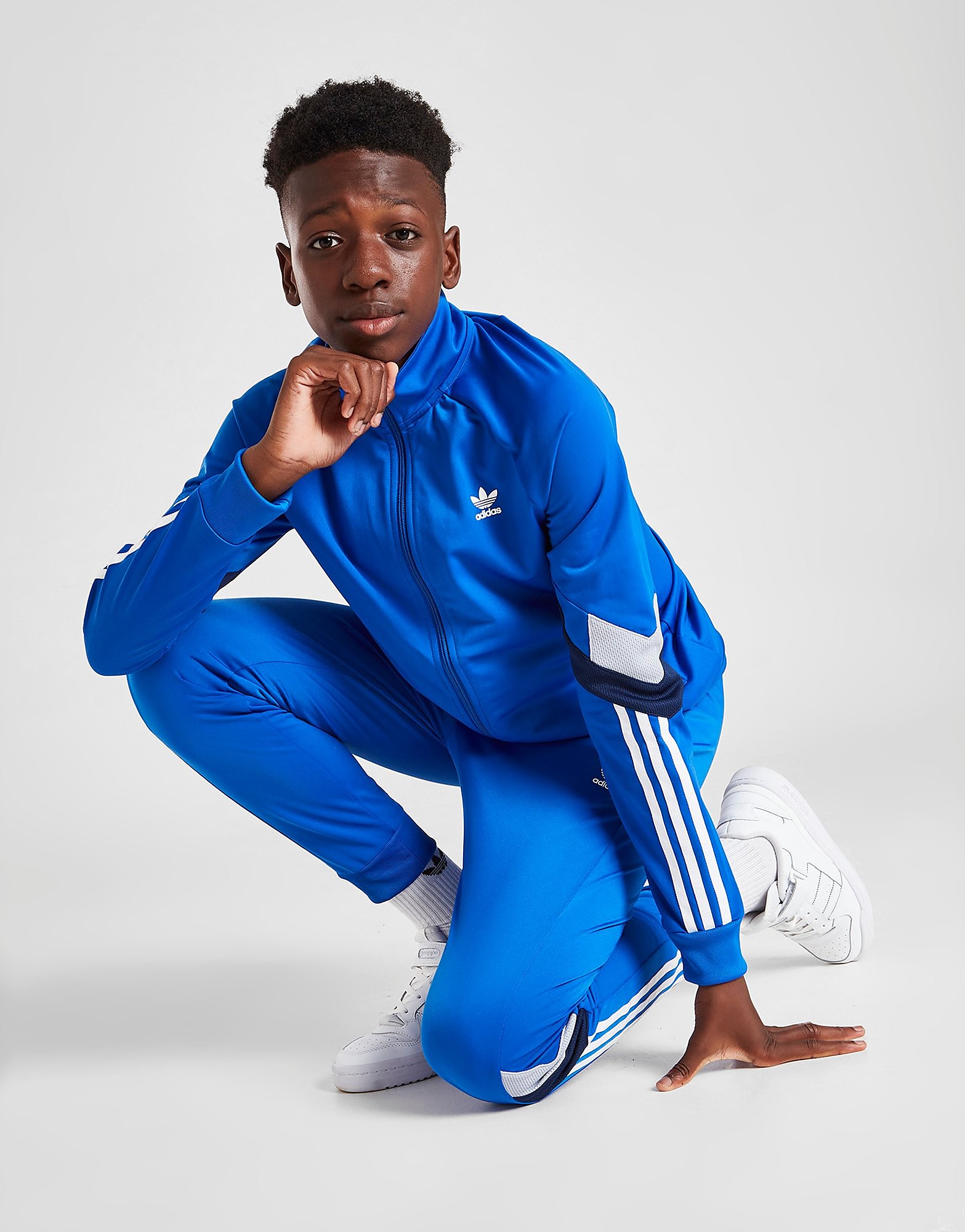 

adidas Originals Rekive Track Top Junior - Blue / Night Indigo / Halo Silver - Kids, Blue / Night Indigo / Halo Silver