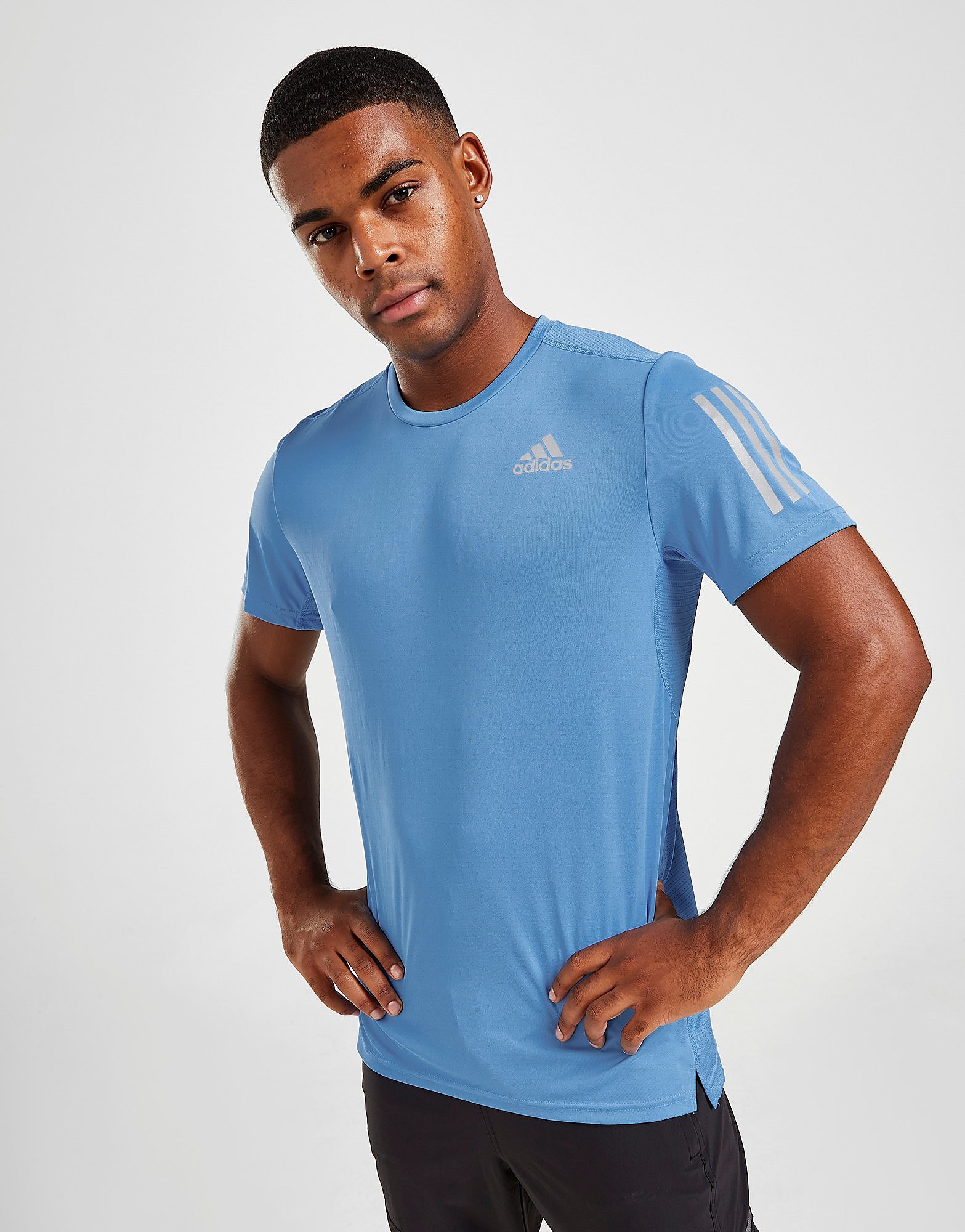 

adidas Own the Run T-Shirt - Blue - Mens, Blue
