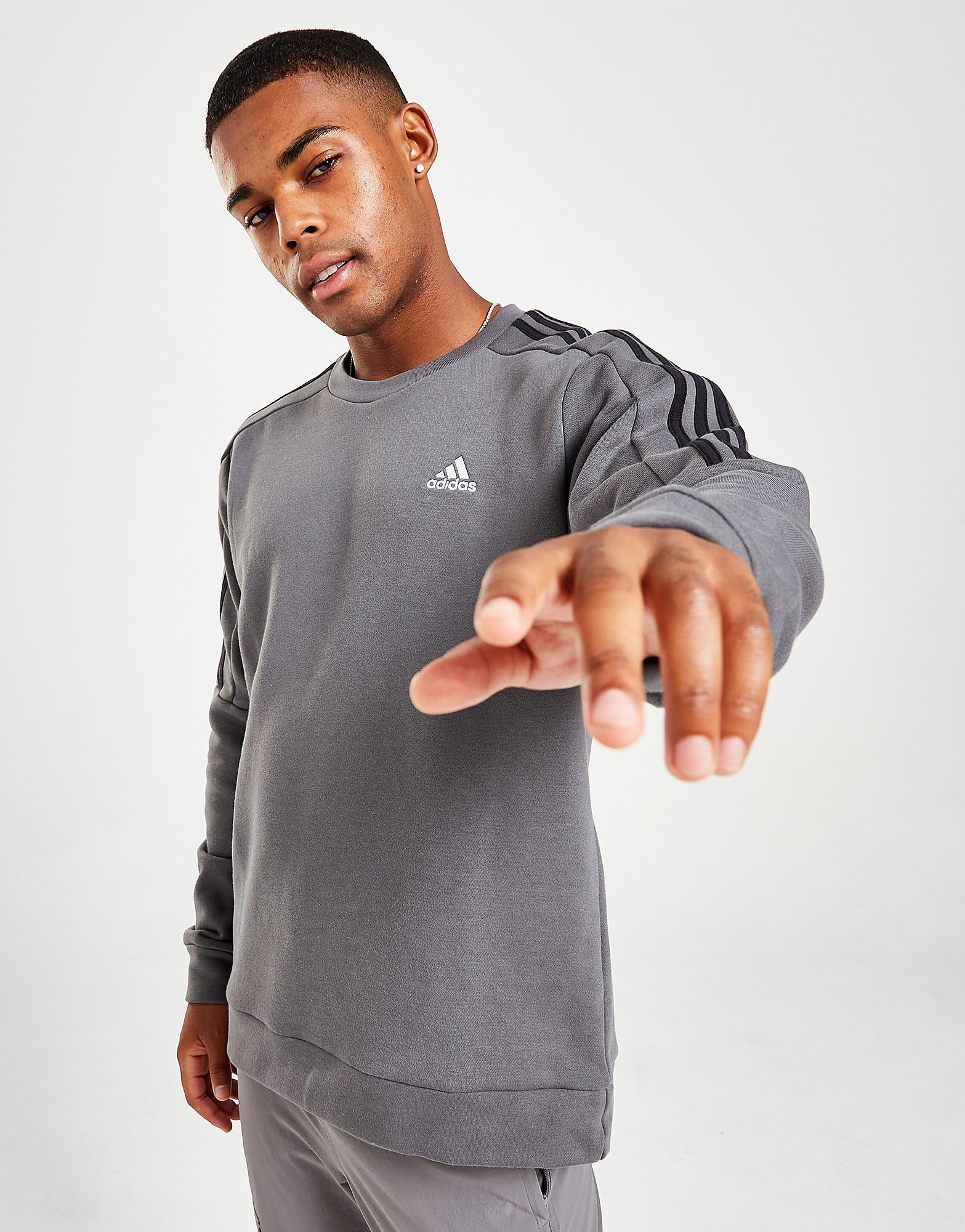 

adidas Energize Crew Sweatshirt - Only at JD - Grey - Mens, Grey