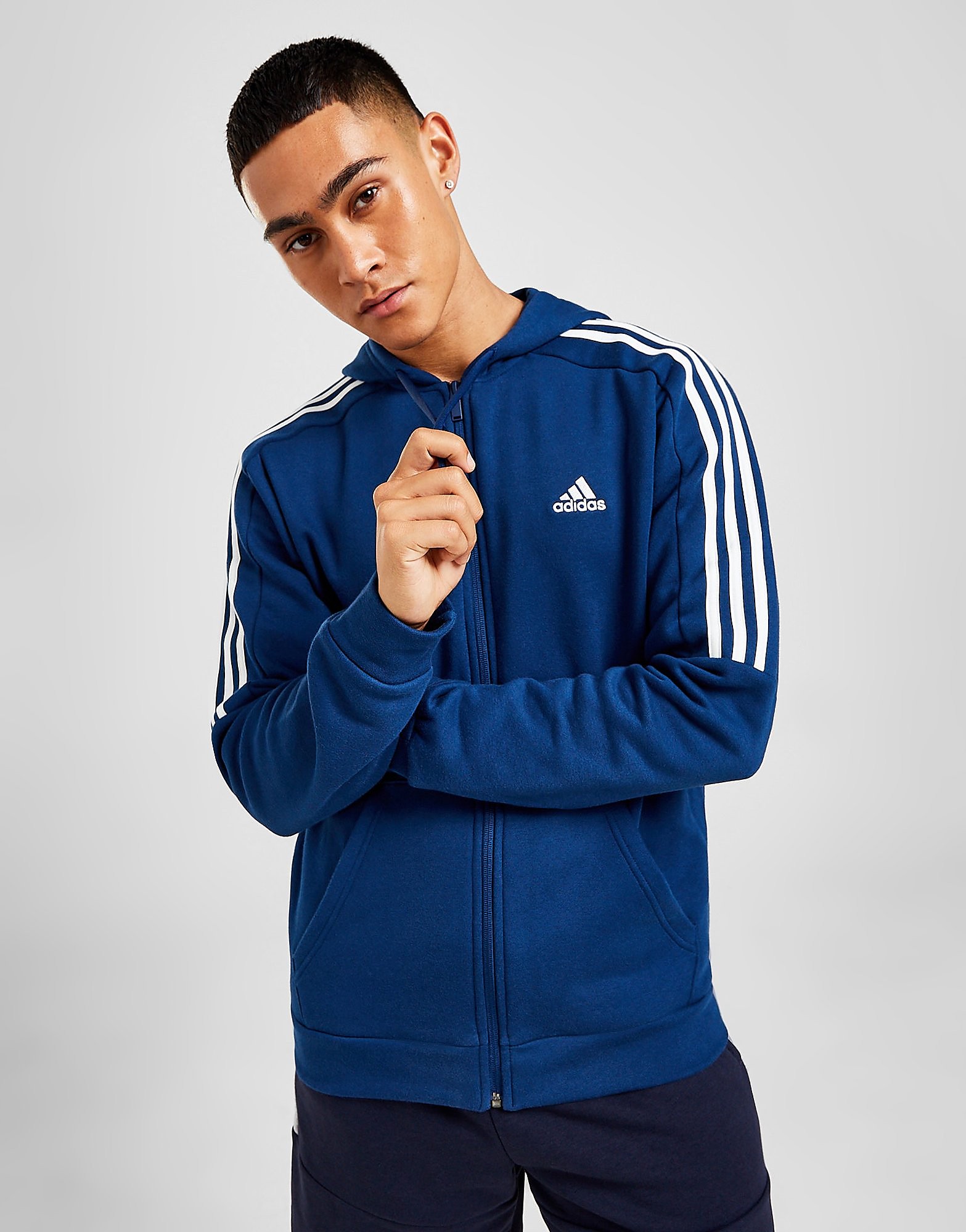 

adidas Energize Full Zip Hoodie - Only at JD - Blue - Mens, Blue