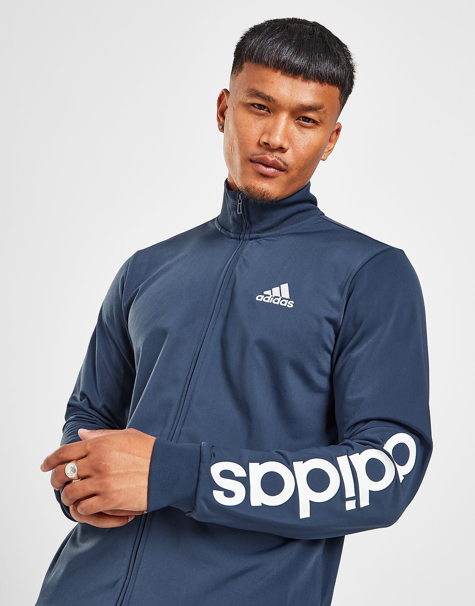 

adidas Badge of Sport Linear Logo Tracksuit - Only at JD - Blue - Mens, Blue