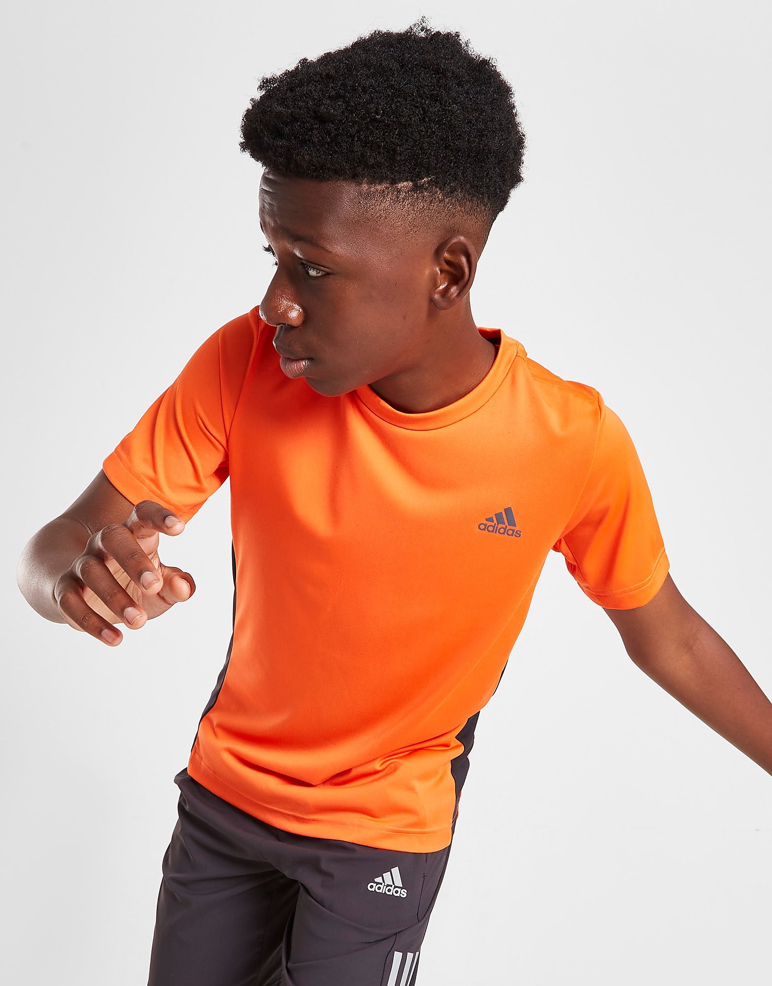 

adidas Poly Performance T-Shirt Junior - Only at JD - Orange - Kids, Orange