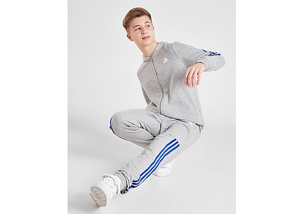 Adidas Future Icon Tracksuit Junior - Medium Grey Heather / Royal Blue, Medium Grey Heather / Royal Blue