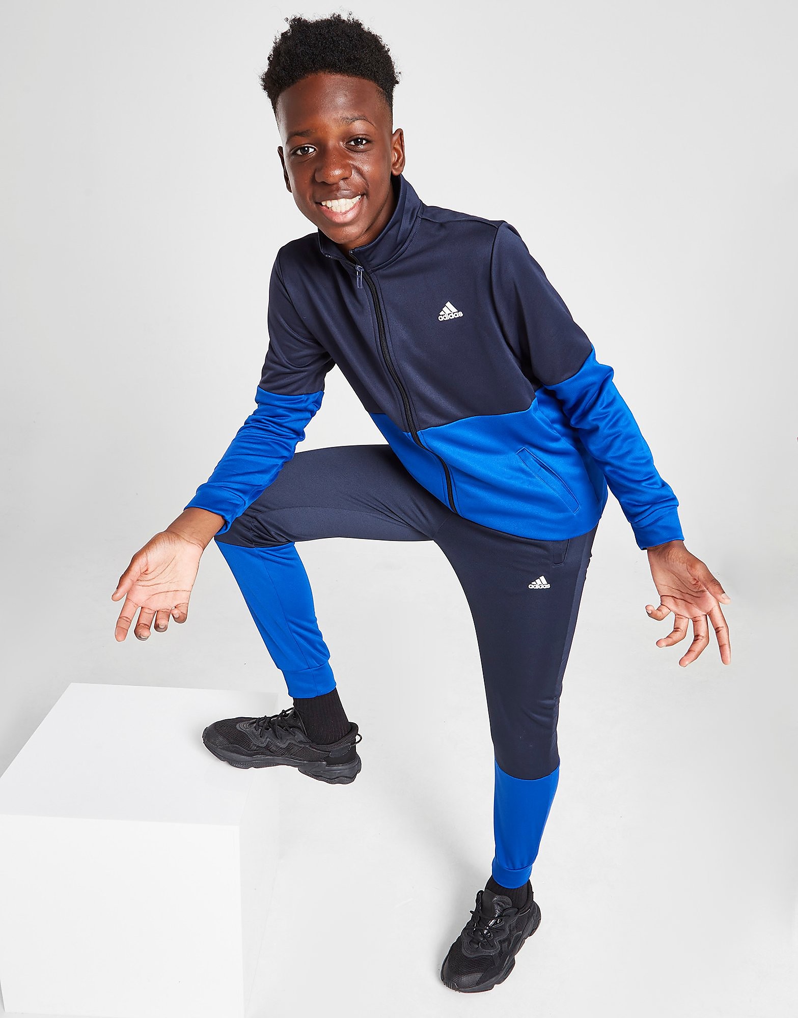 

adidas Colour Block Tracksuit Junior - Blue - Kids, Blue