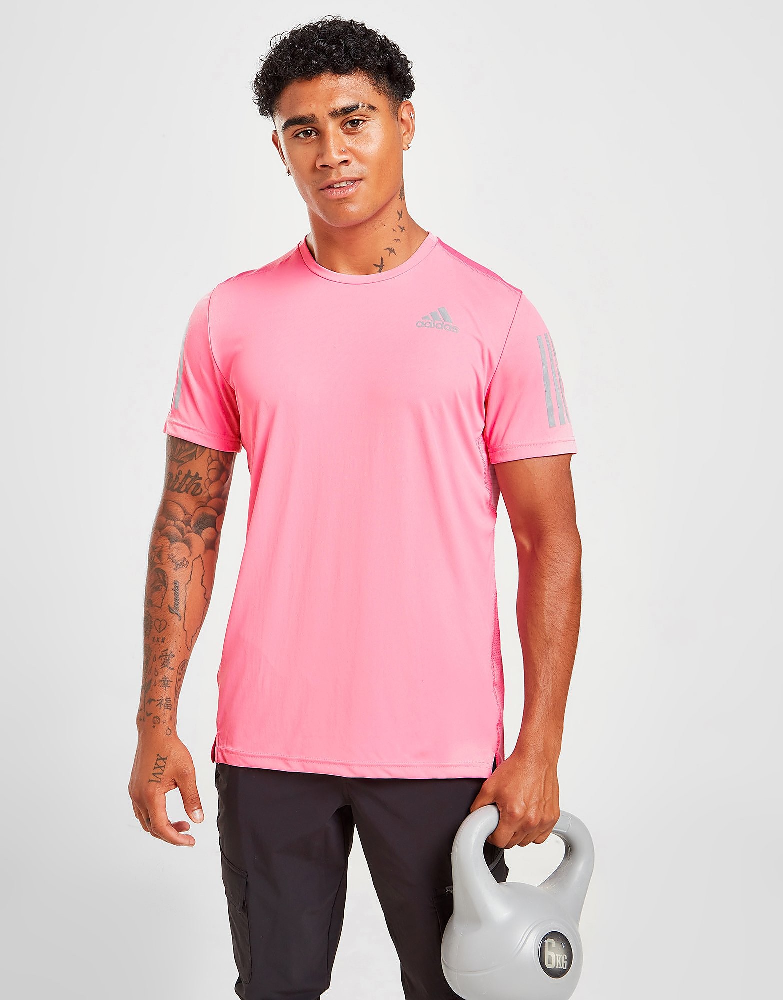 

adidas Own the Run T-Shirt - Pink - Mens, Pink