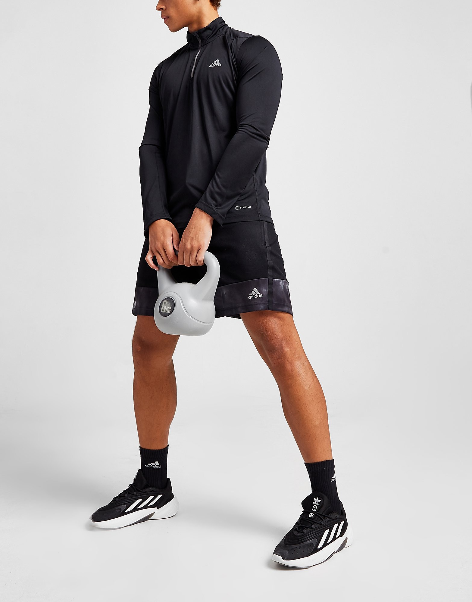 

adidas Badge of Sport All Over Print Shorts - Black - Mens, Black