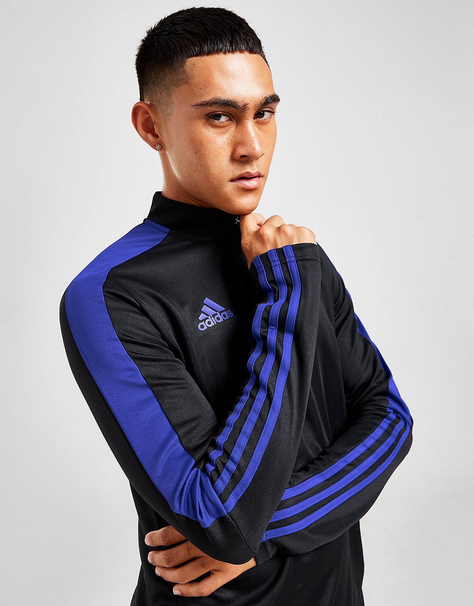 adidas Tiro Essential Track Top - Black / Royal Blue - Mens, Black / Royal Blue