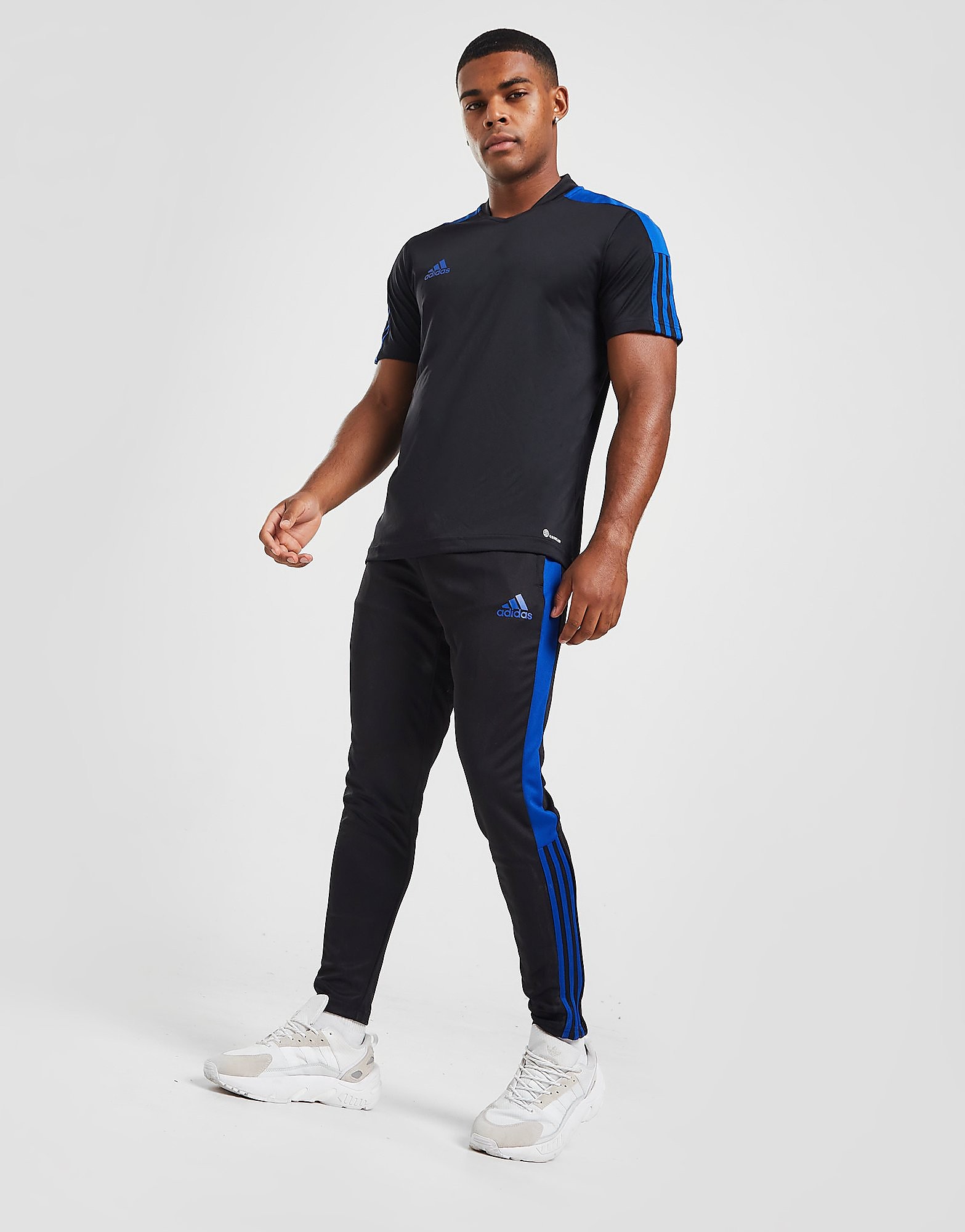 adidas Tiro Essential Track Pants - Black / Royal Blue - Mens, Black / Royal Blue
