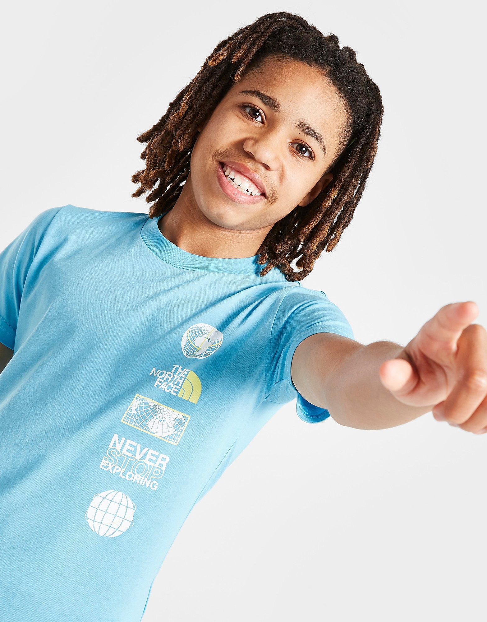 

The North Face Repeat Globe T-Shirt Junior - Only at JD - Blue - Kids, Blue